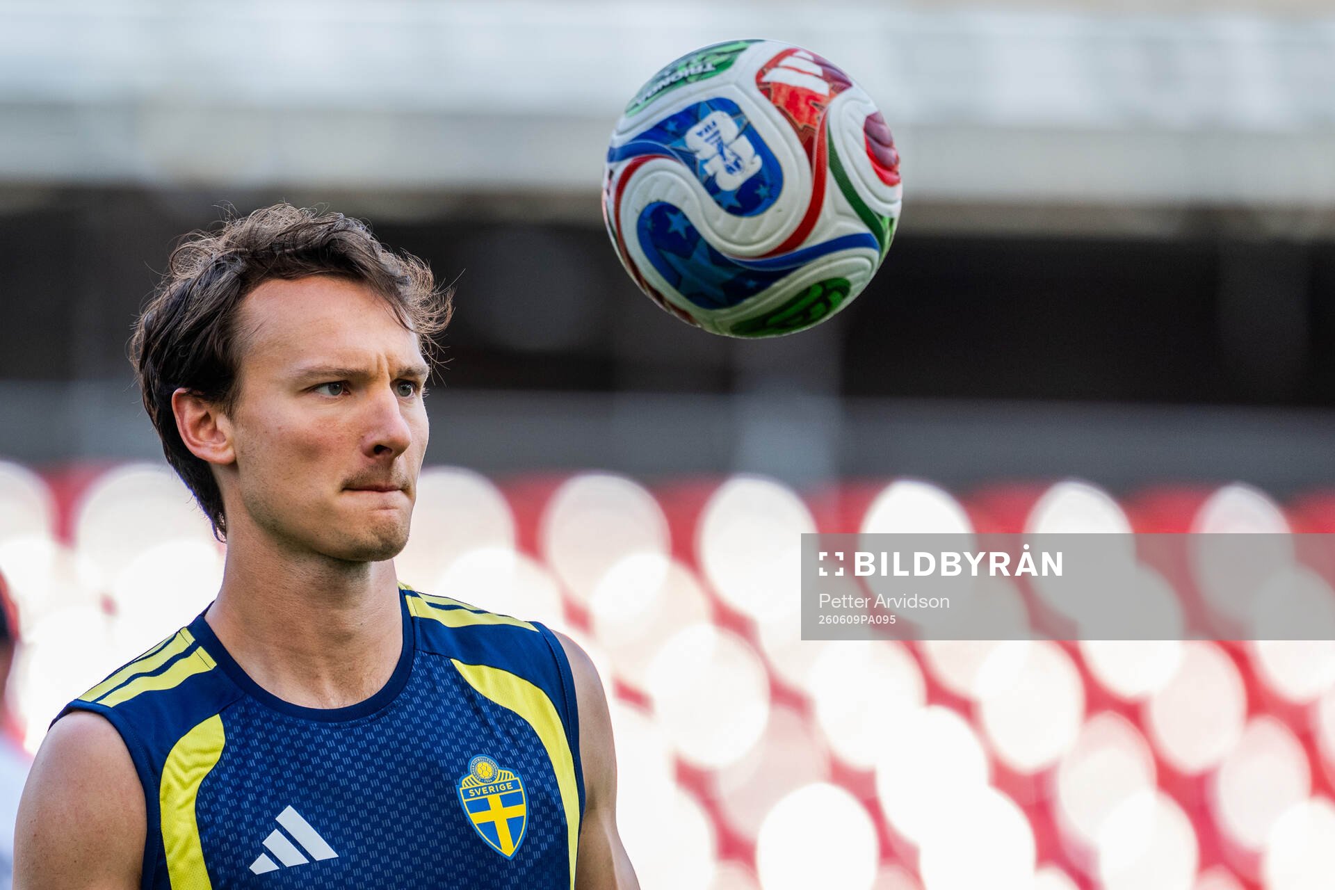 Hjalmar Ekdal of the Swedish national football team at a