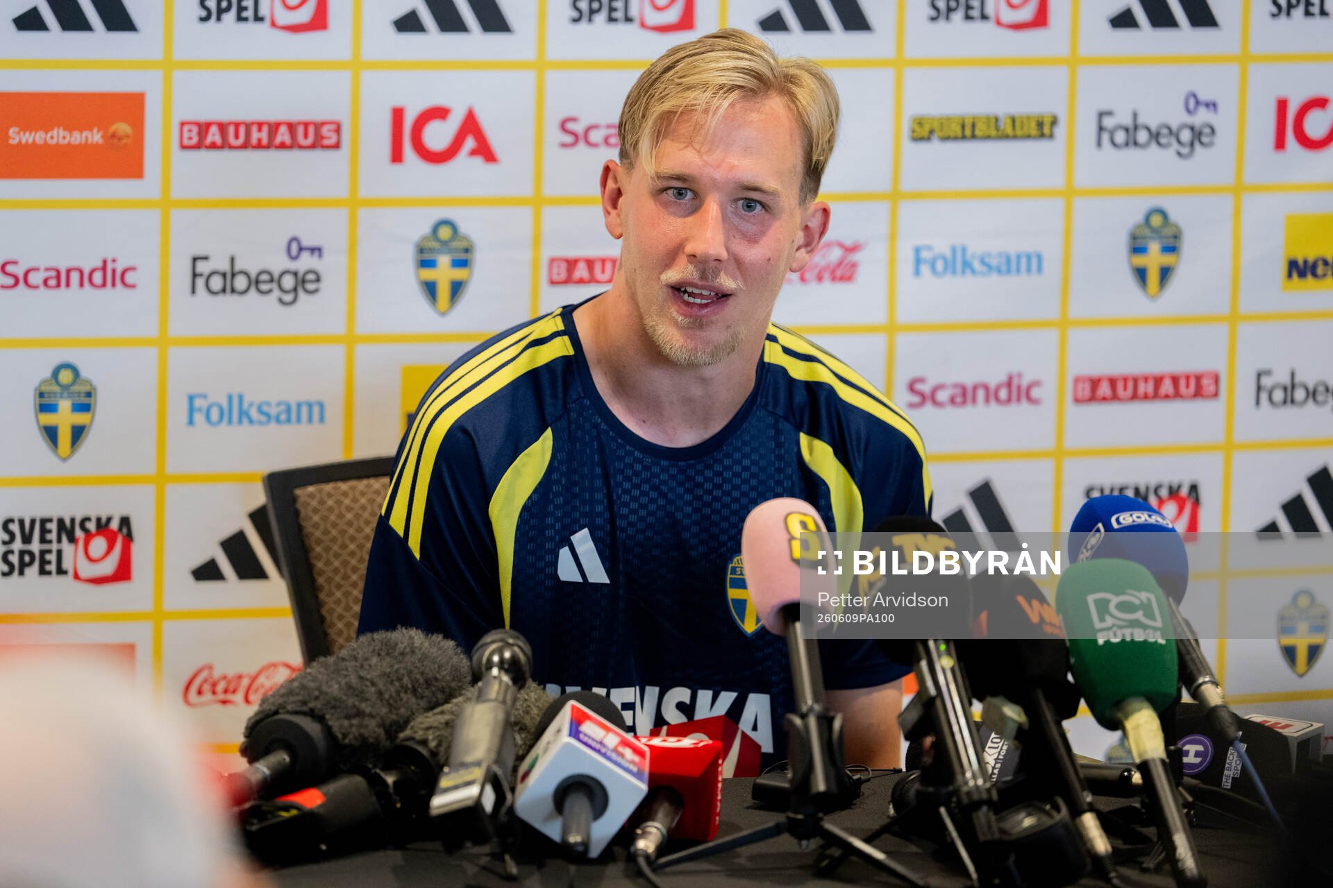 Herman Johansson of the Swedish men's national football team