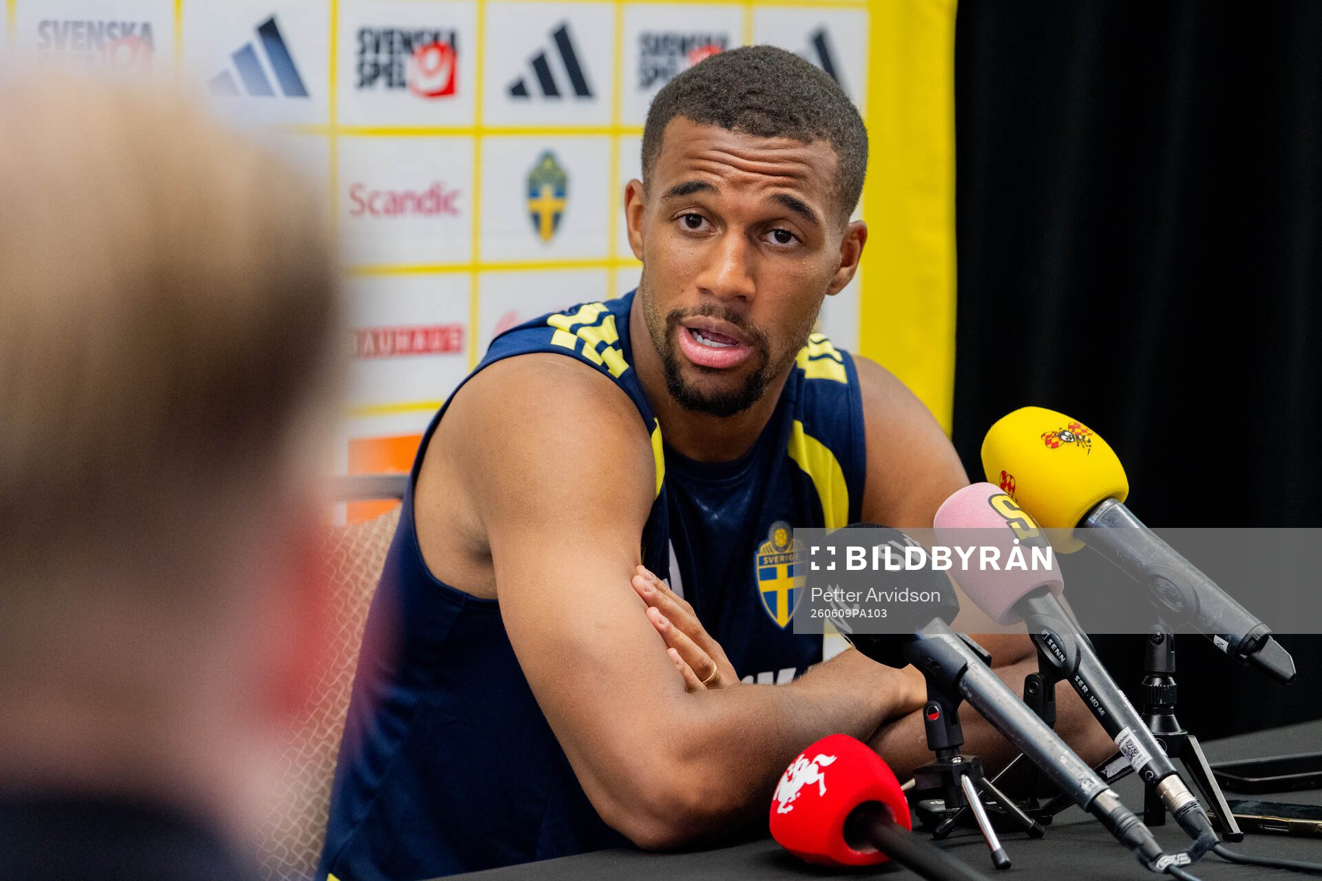 Isak Hien of the Swedish men's national football team