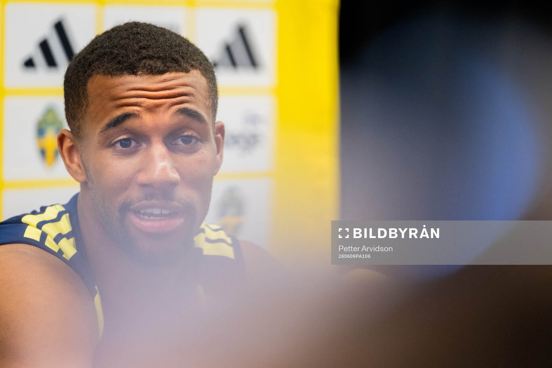 Isak Hien of the Swedish men's national football team