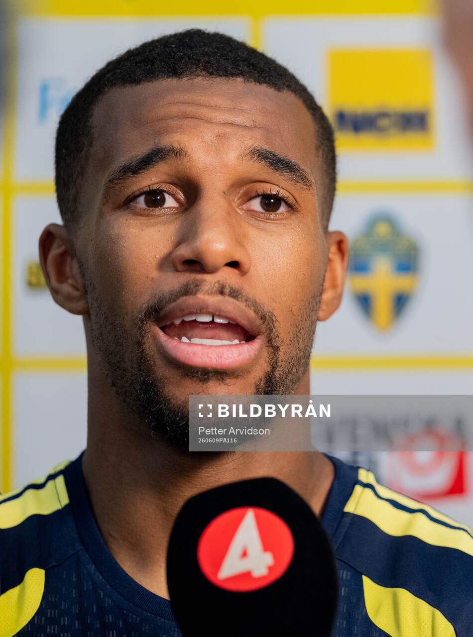 Isak Hien of the Swedish men's national football team