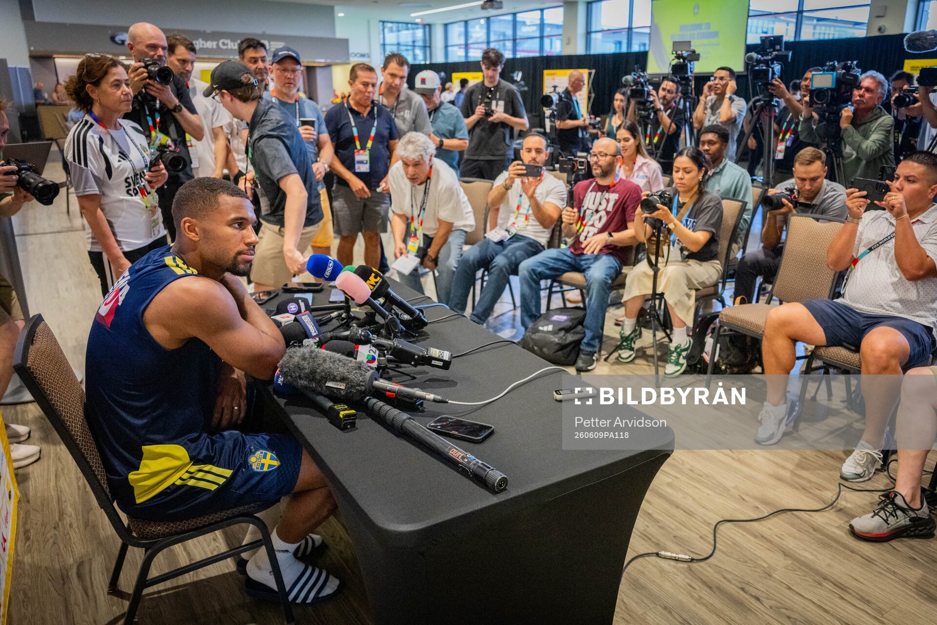 Isak Hien of the Swedish men's national football team