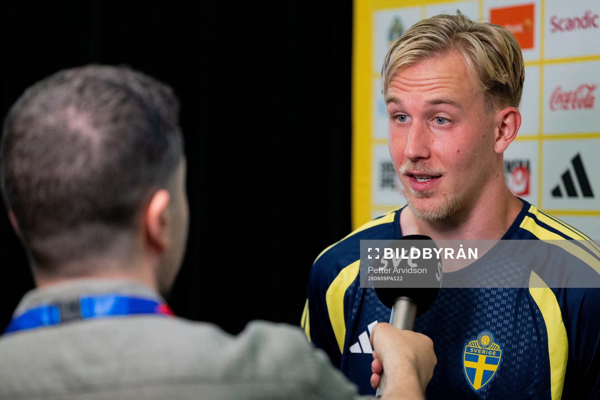 Herman Johansson of the Swedish men's national football team