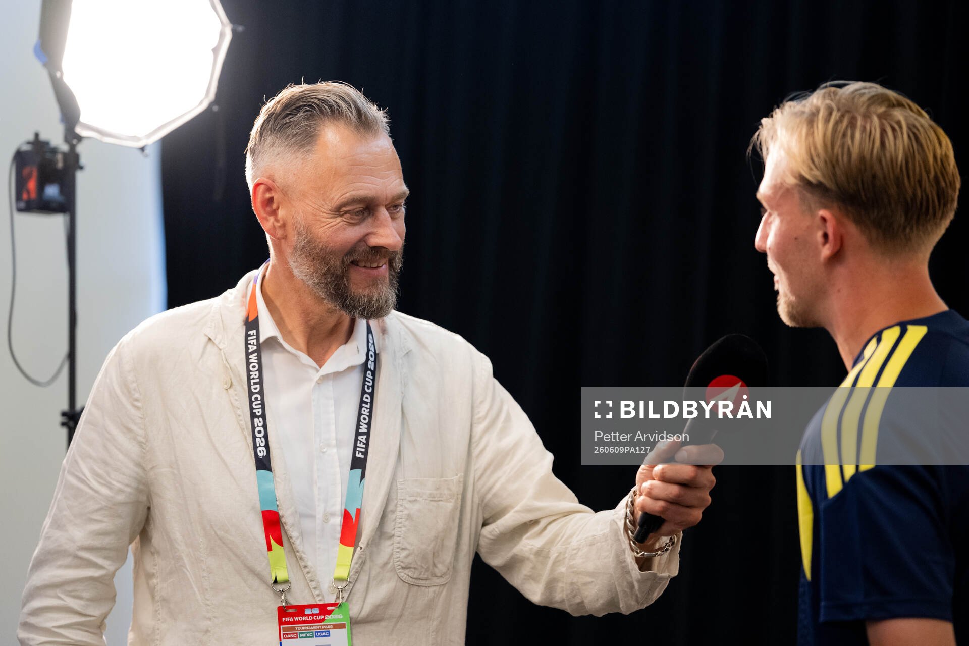 Olof Lundh of Swedish broadcaster TV4 interviews Herman