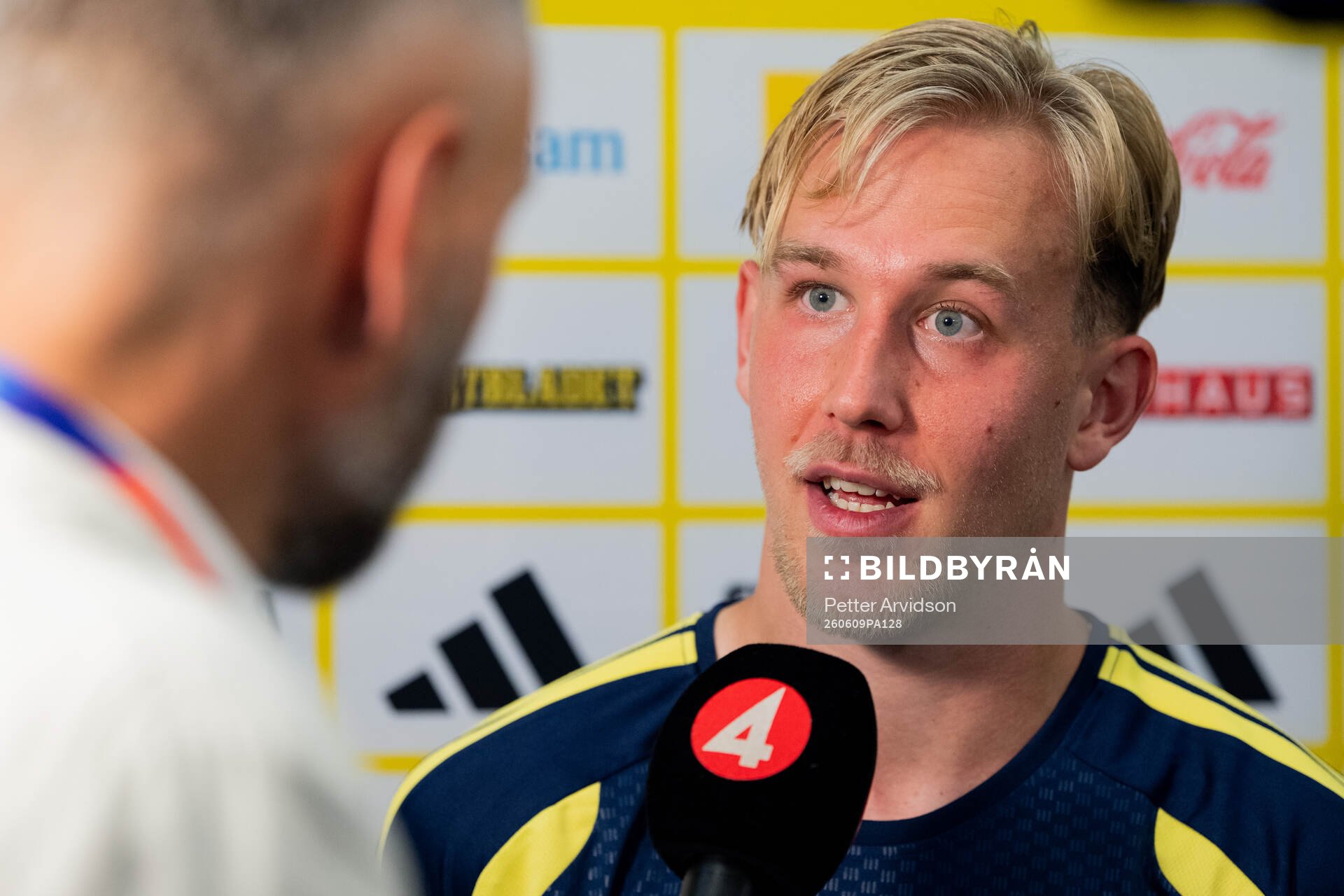 Herman Johansson of the Swedish men's national football team