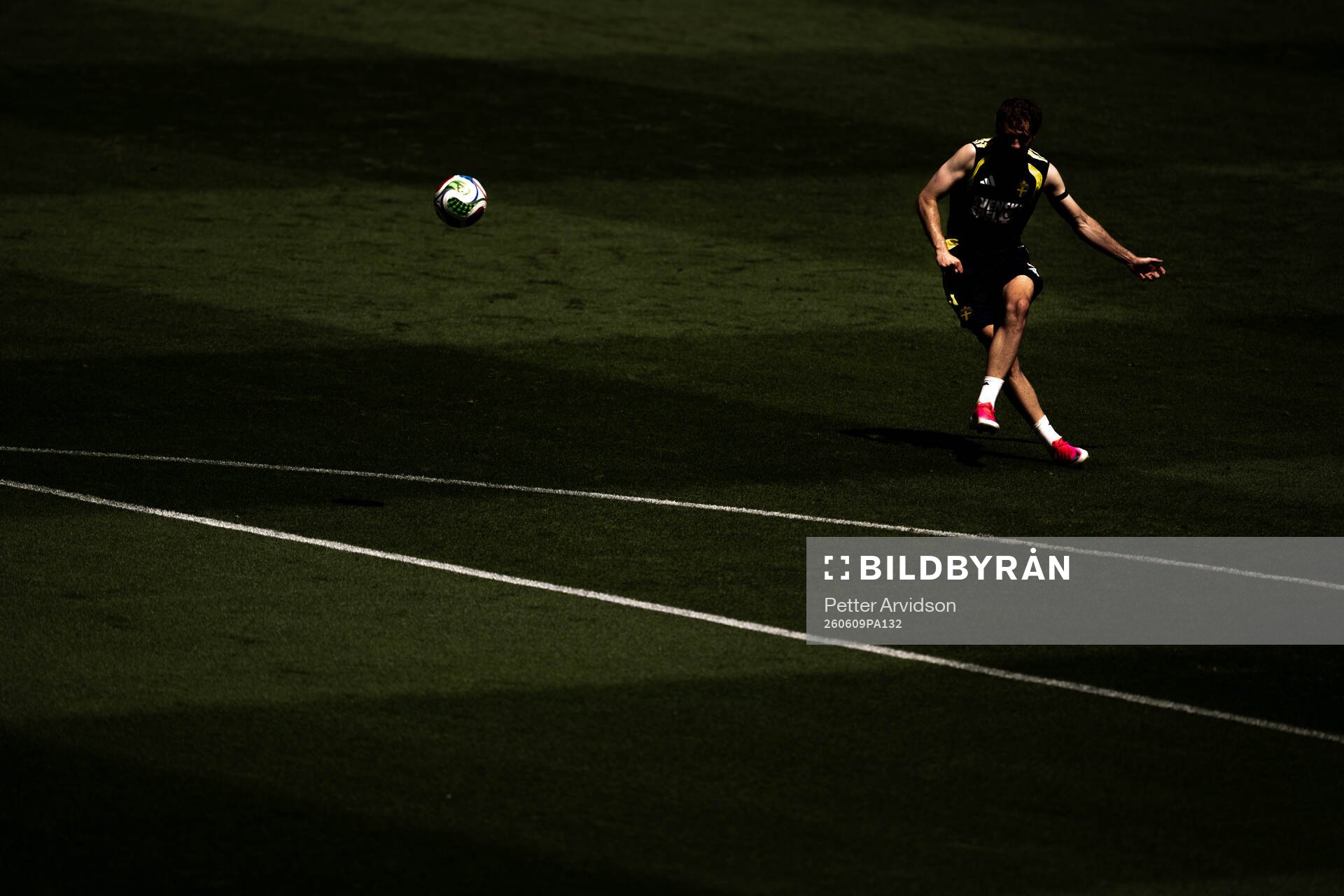 Benjamin Nygren of the Swedish national football team at a