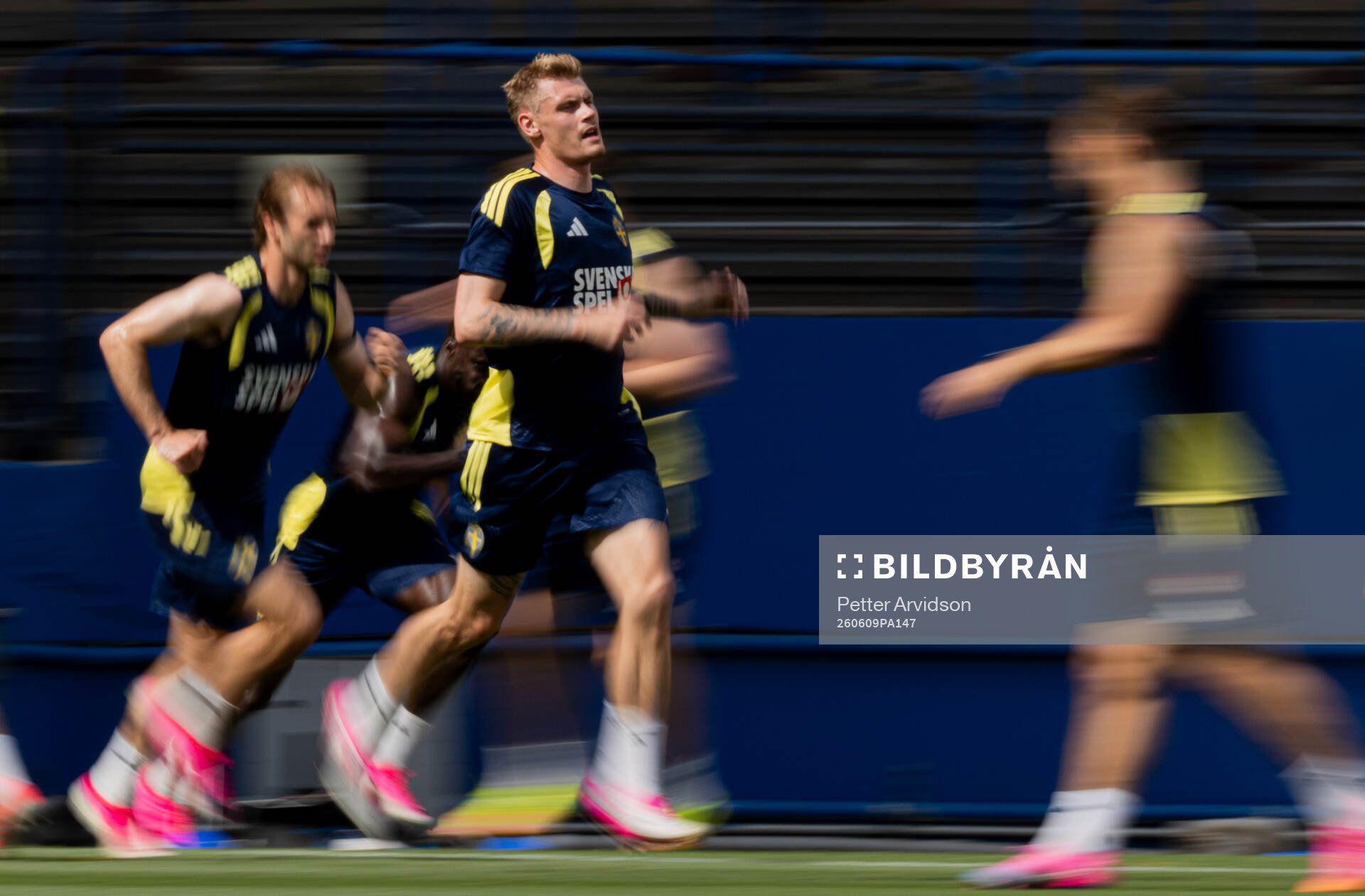 Eric Smith of the Swedish national football team at a