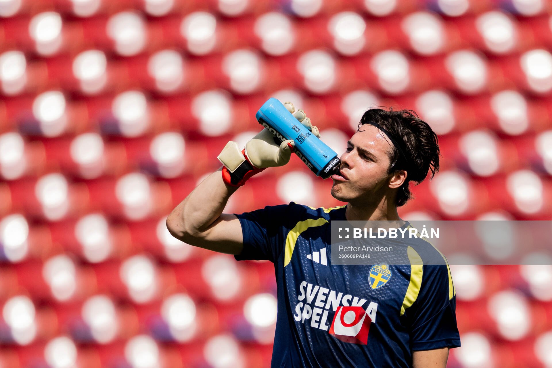 Goalkeeper Jacob Widell Zetterström of the Swedish