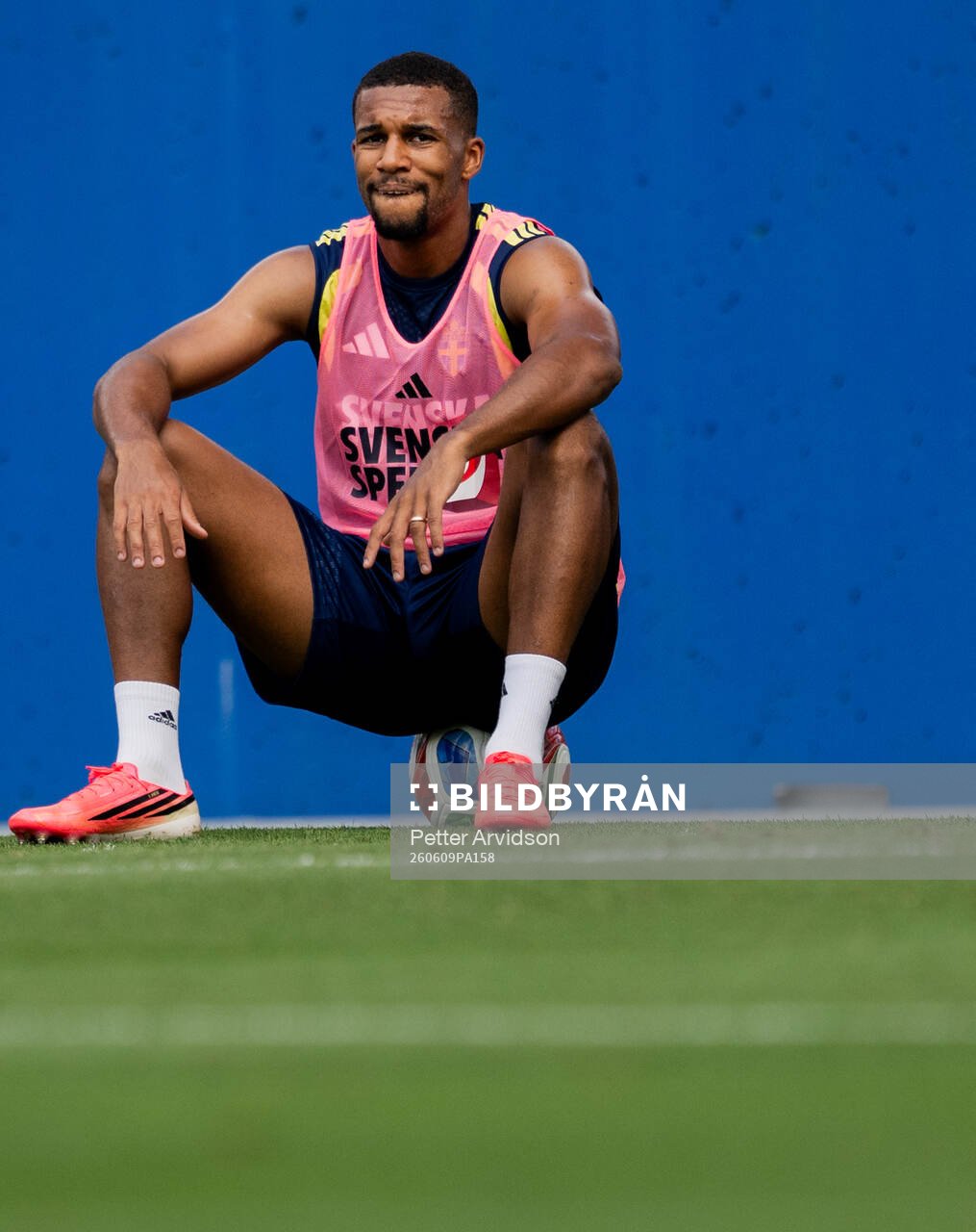 Isak Hien of the Swedish national football team at a