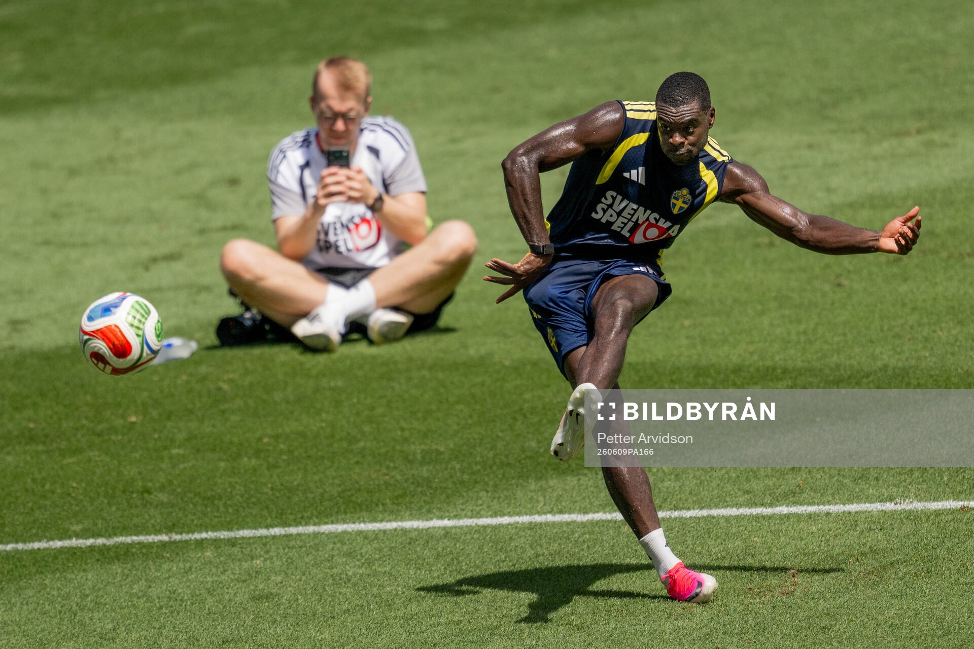 Ken Sema of the Swedish national football team at a
