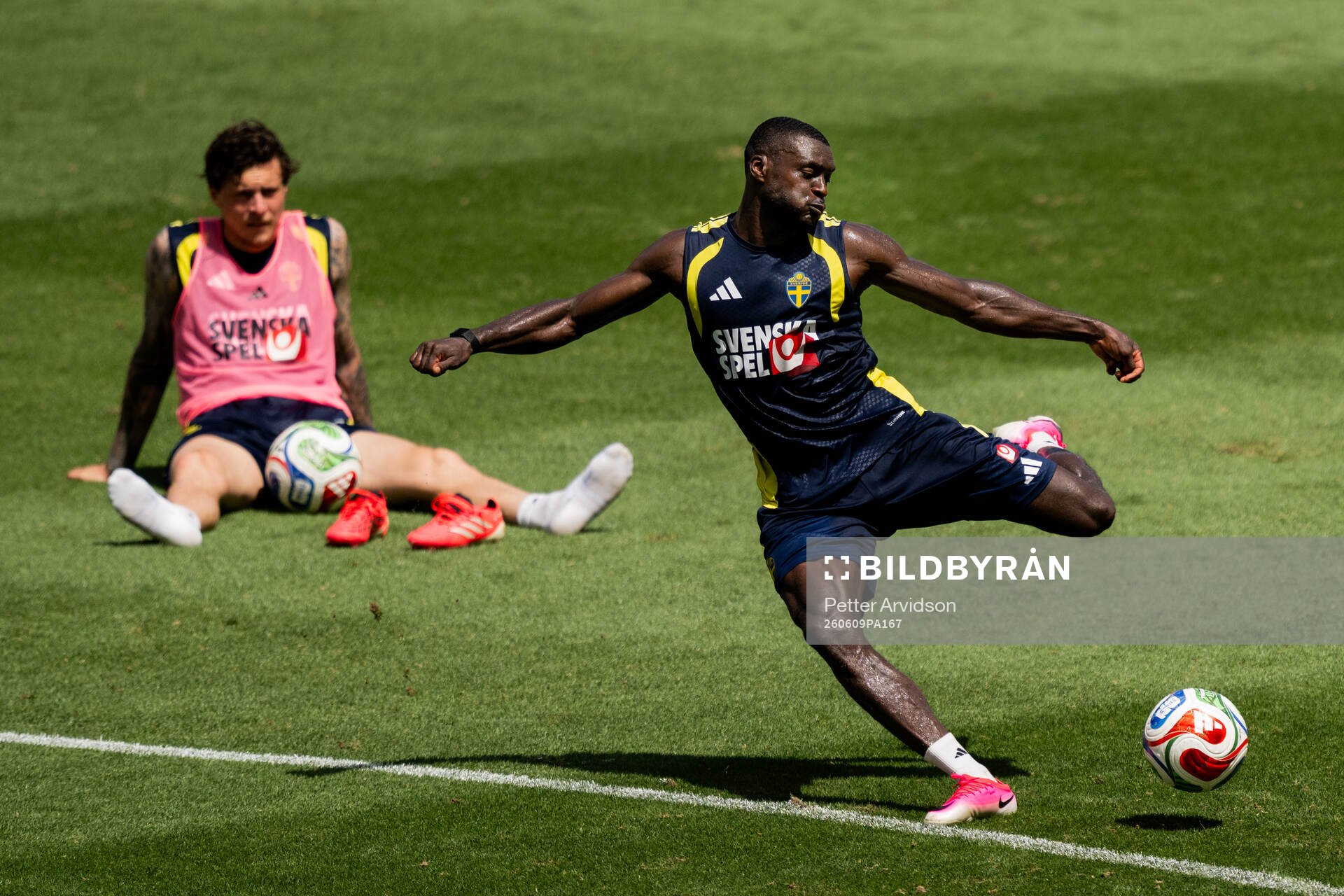 Ken Sema of the Swedish national football team at a