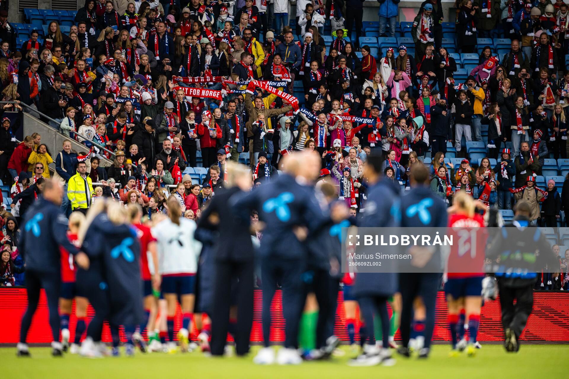 Spectators in the stands
