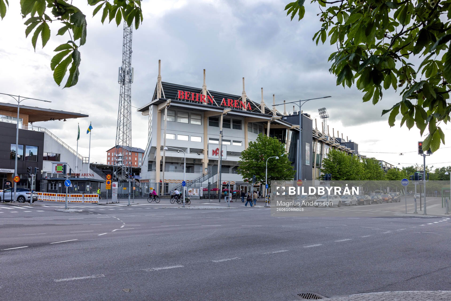 Exteriör vy av Behrn Arena