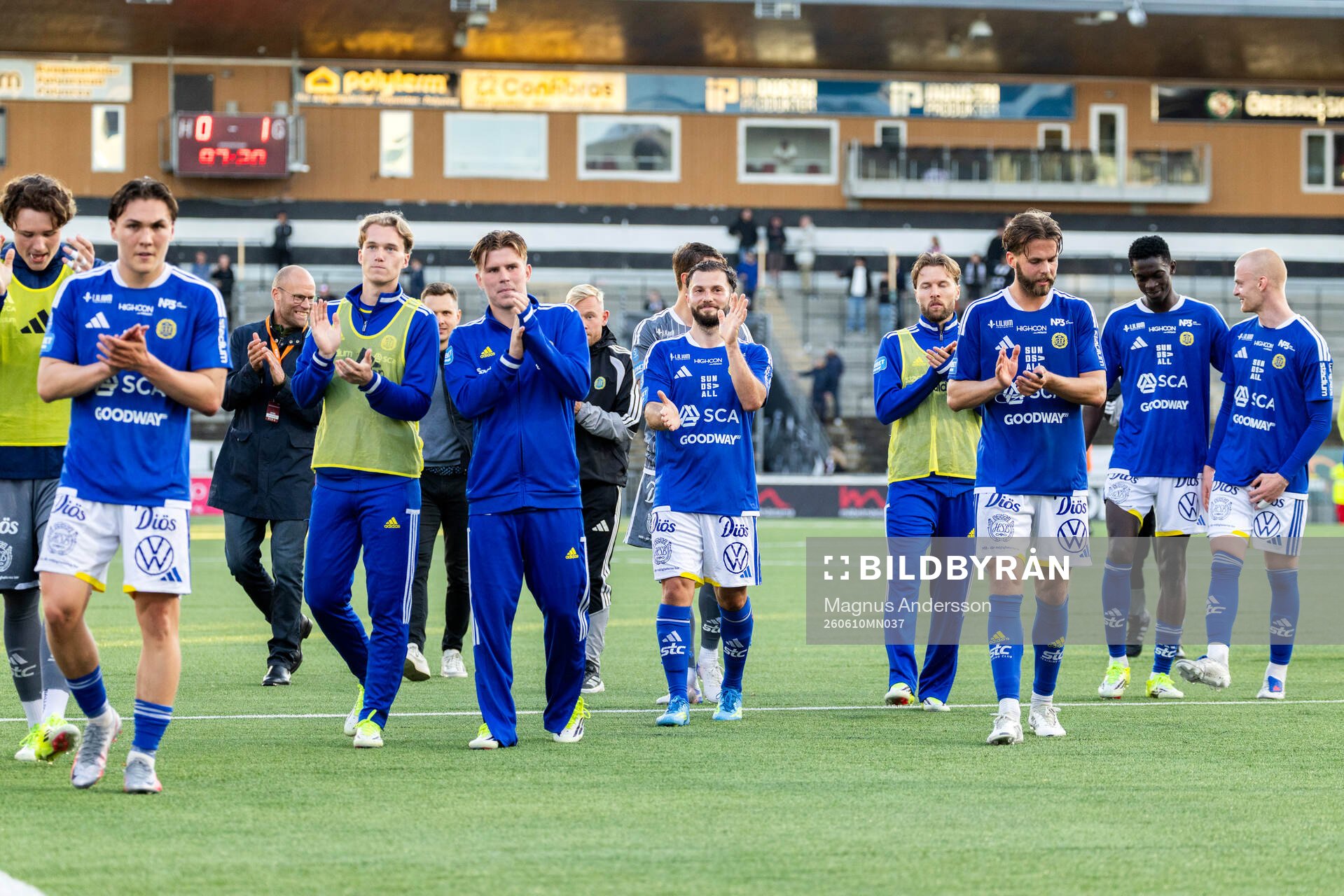 GIF Sundsvalls spelare jublar