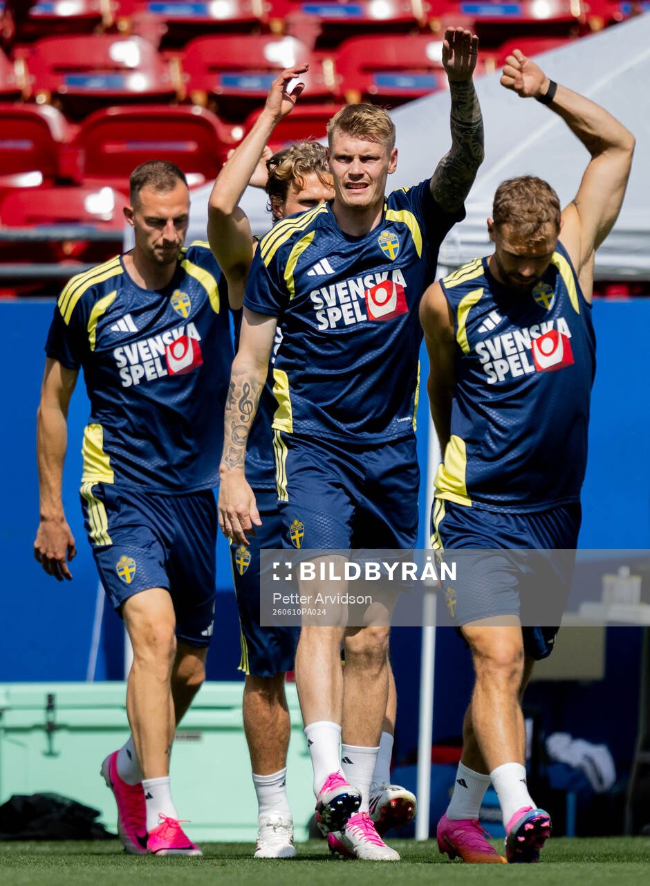 Eric Smith of the Swedish national football team at a