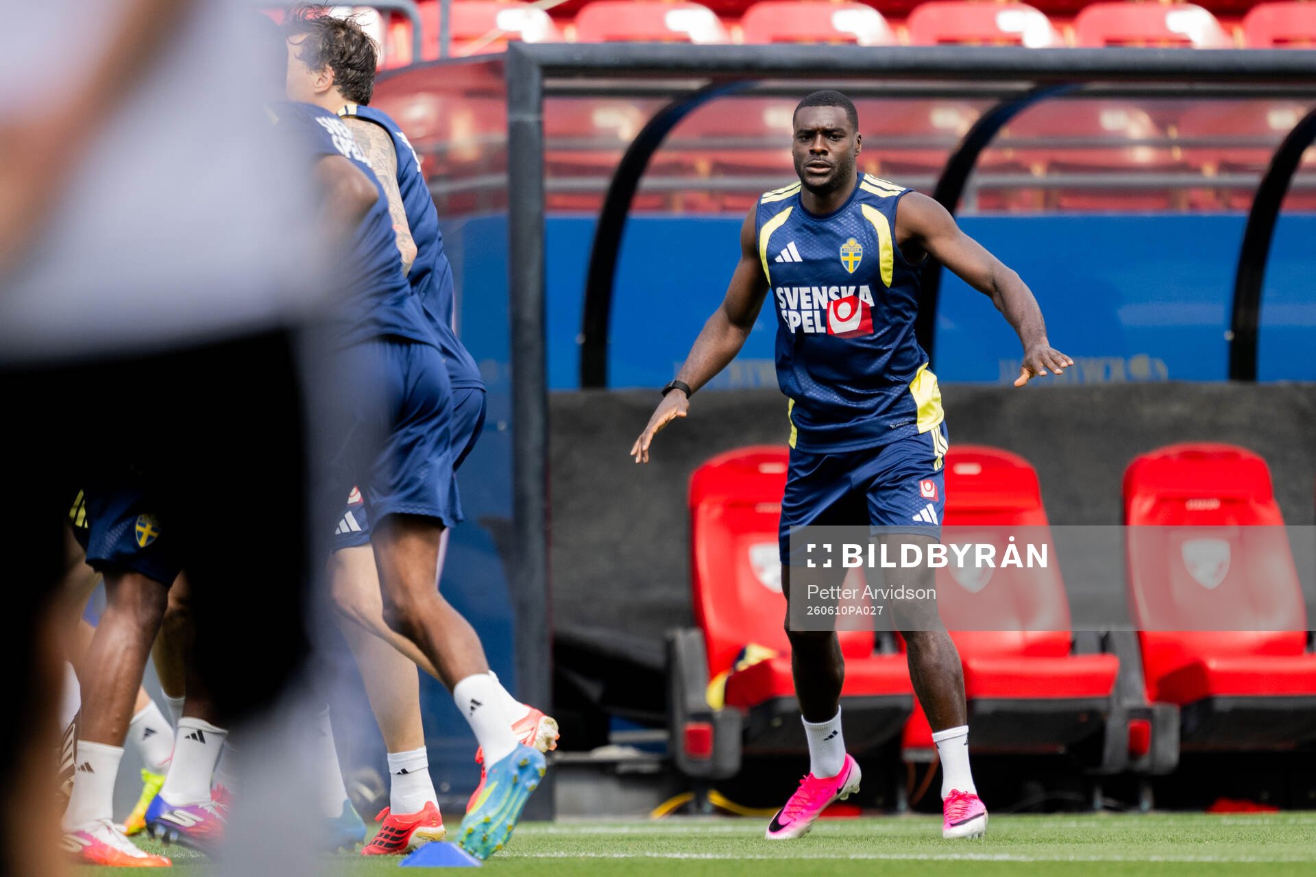 Ken Sema of the Swedish national football team at a
