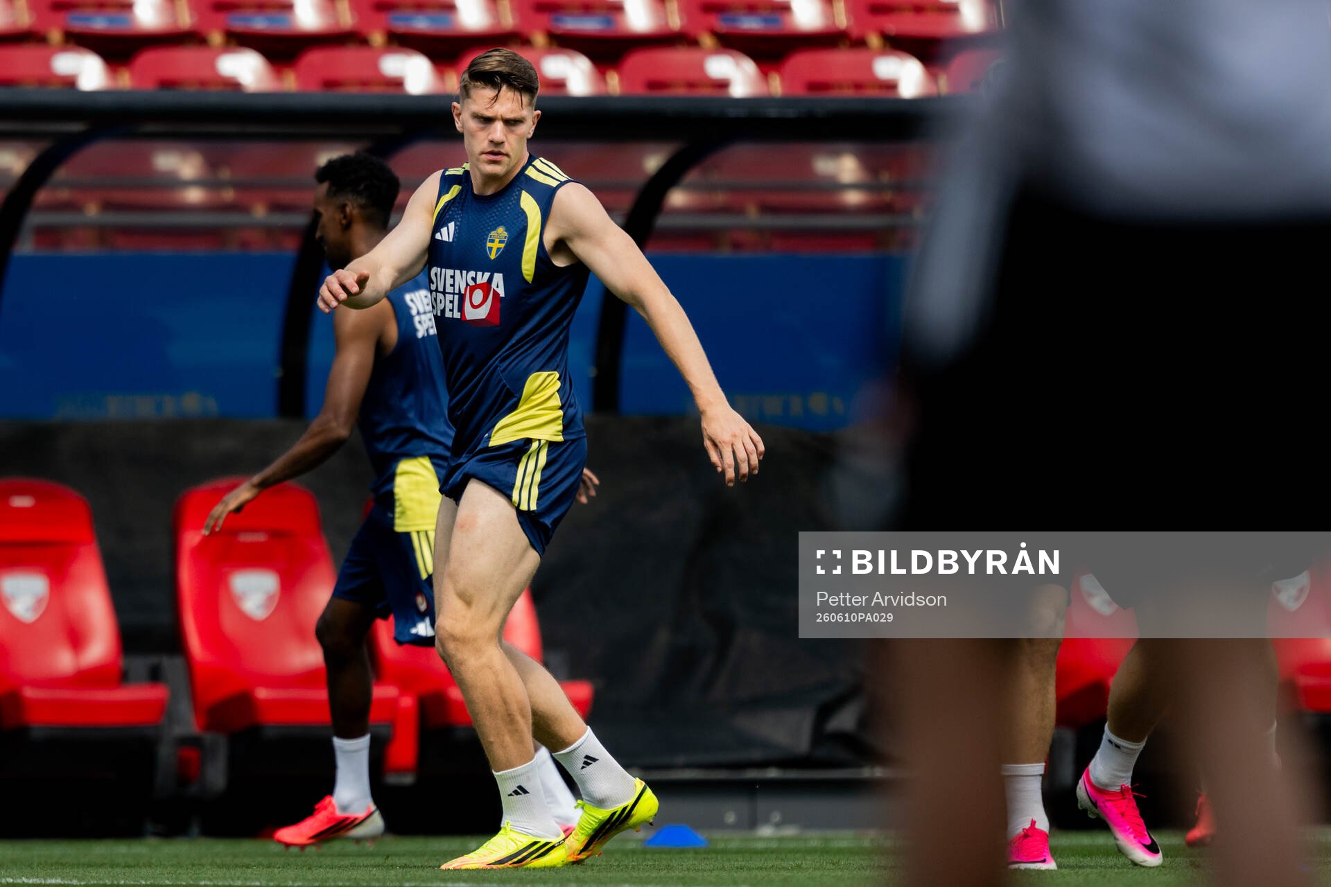 Viktor Gyökeres of the Swedish national football team at a