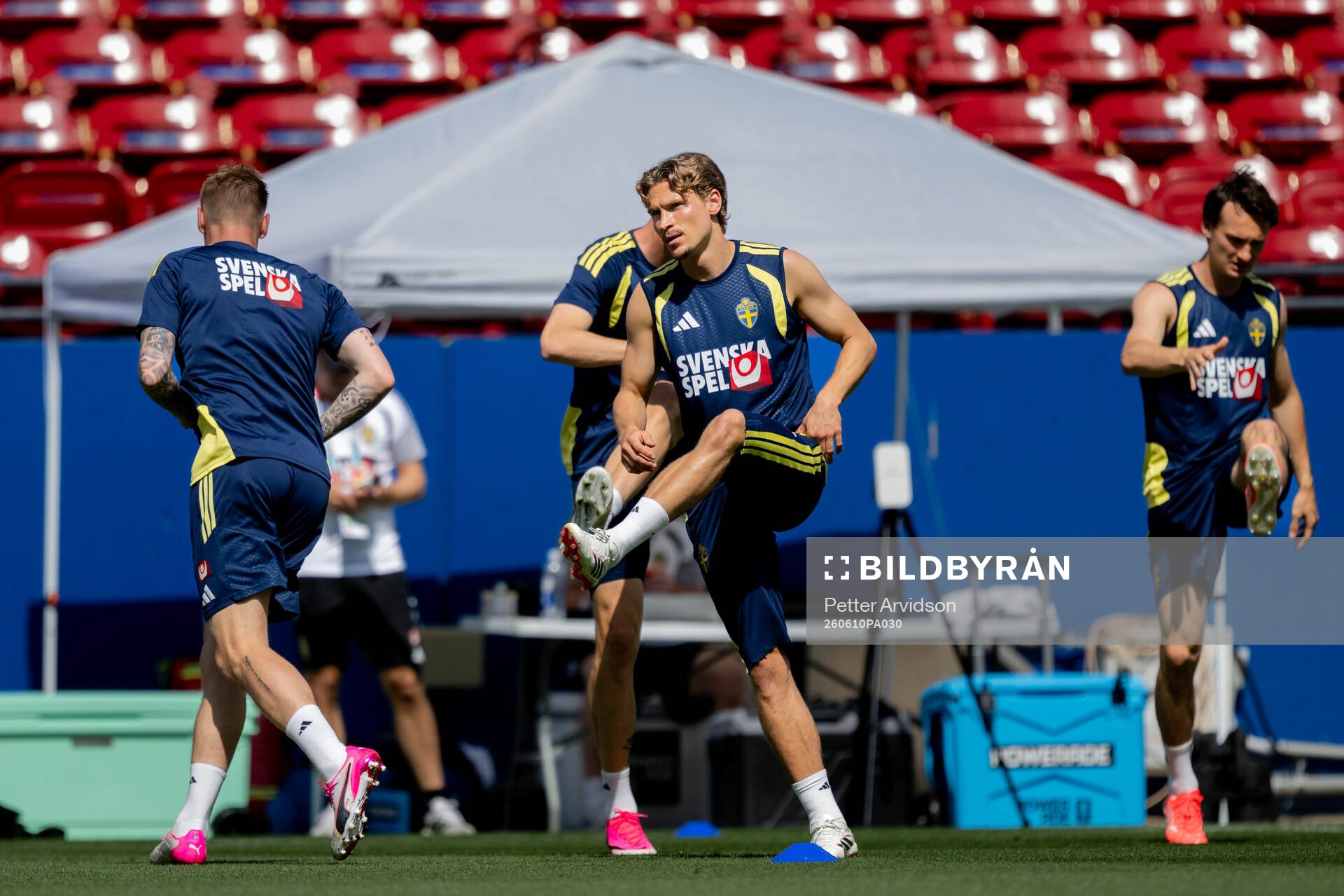 Carl Starfelt of the Swedish national football team at a
