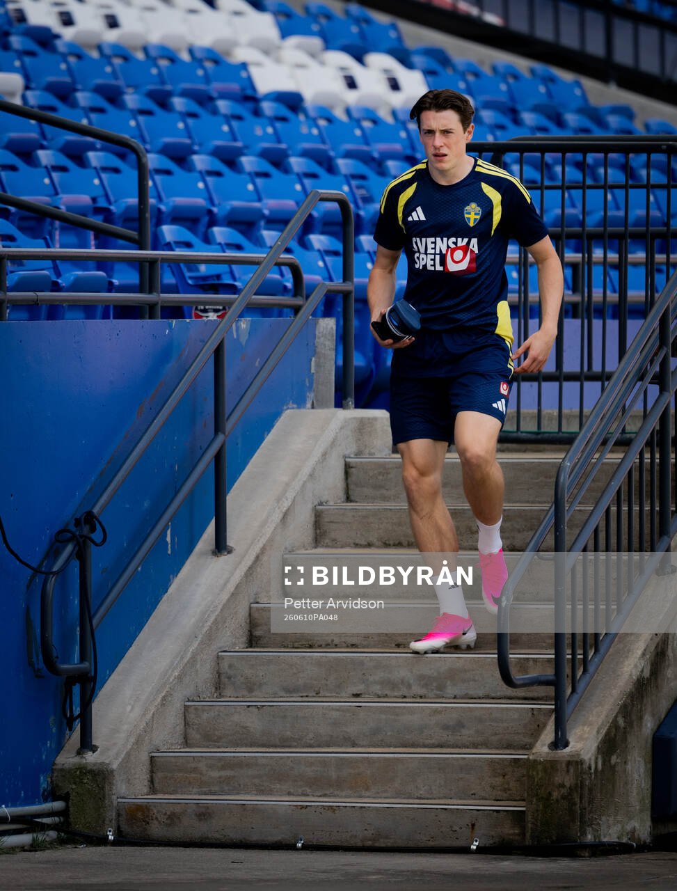 Elliot Stroud of the Swedish national football team at a