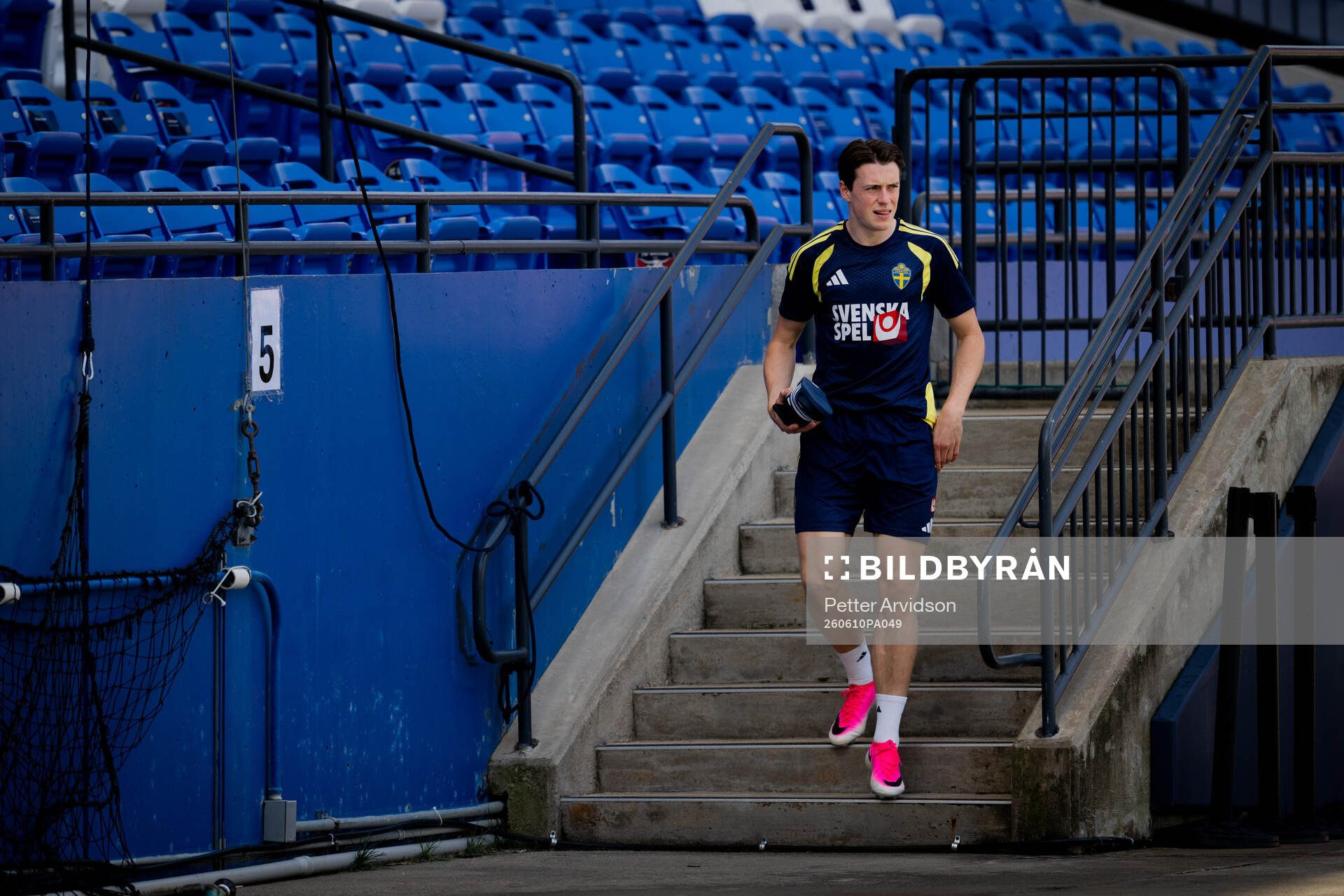 Elliot Stroud of the Swedish national football team at a