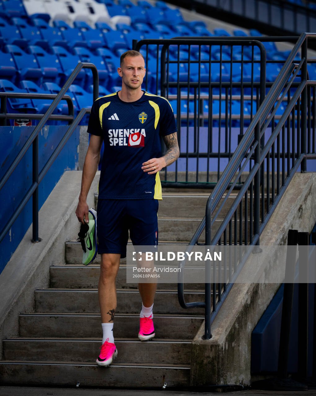 Gustaf Nilsson of the Swedish national football team at a