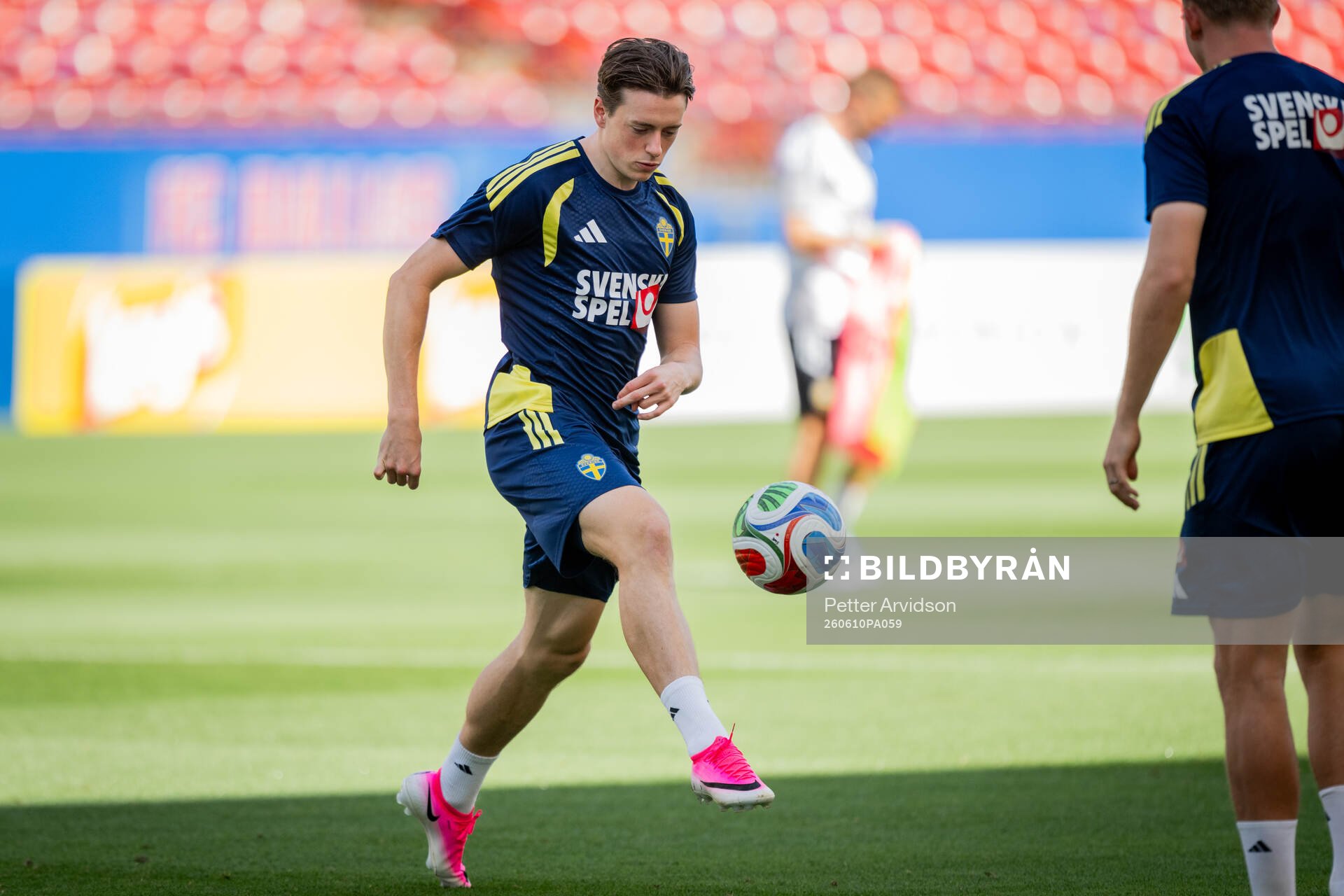 Elliot Stroud of the Swedish national football team at a
