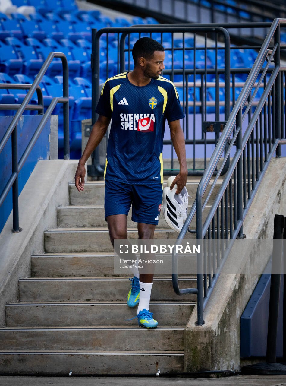 Alexander Isak of the Swedish national football team at a