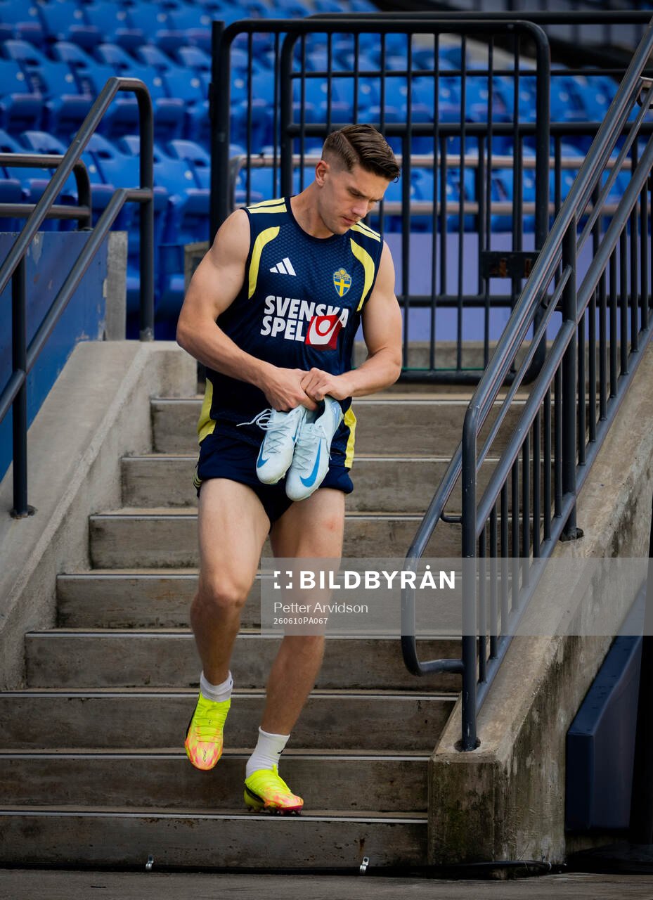 Viktor Gyökeres of the Swedish national football team at a