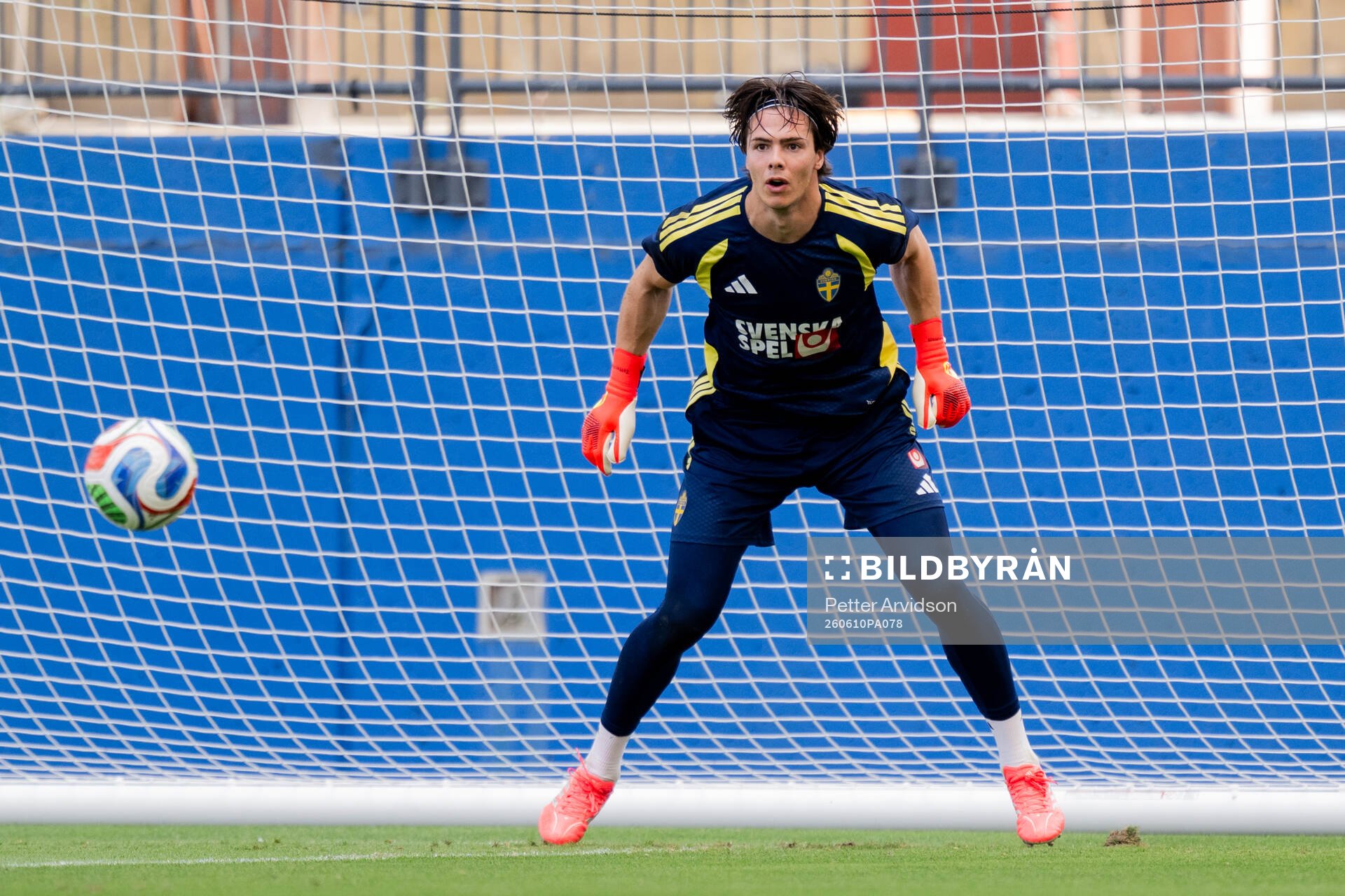 Goalkeeper Jacob Widell Zetterström of the Swedish