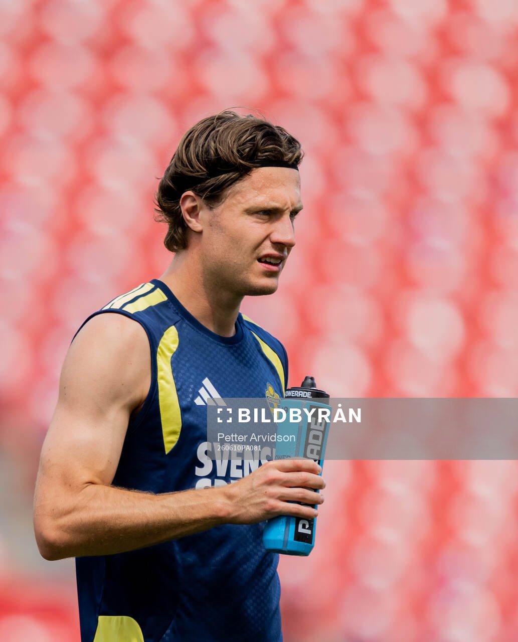 Mattias Svanberg of the Swedish national football team at a