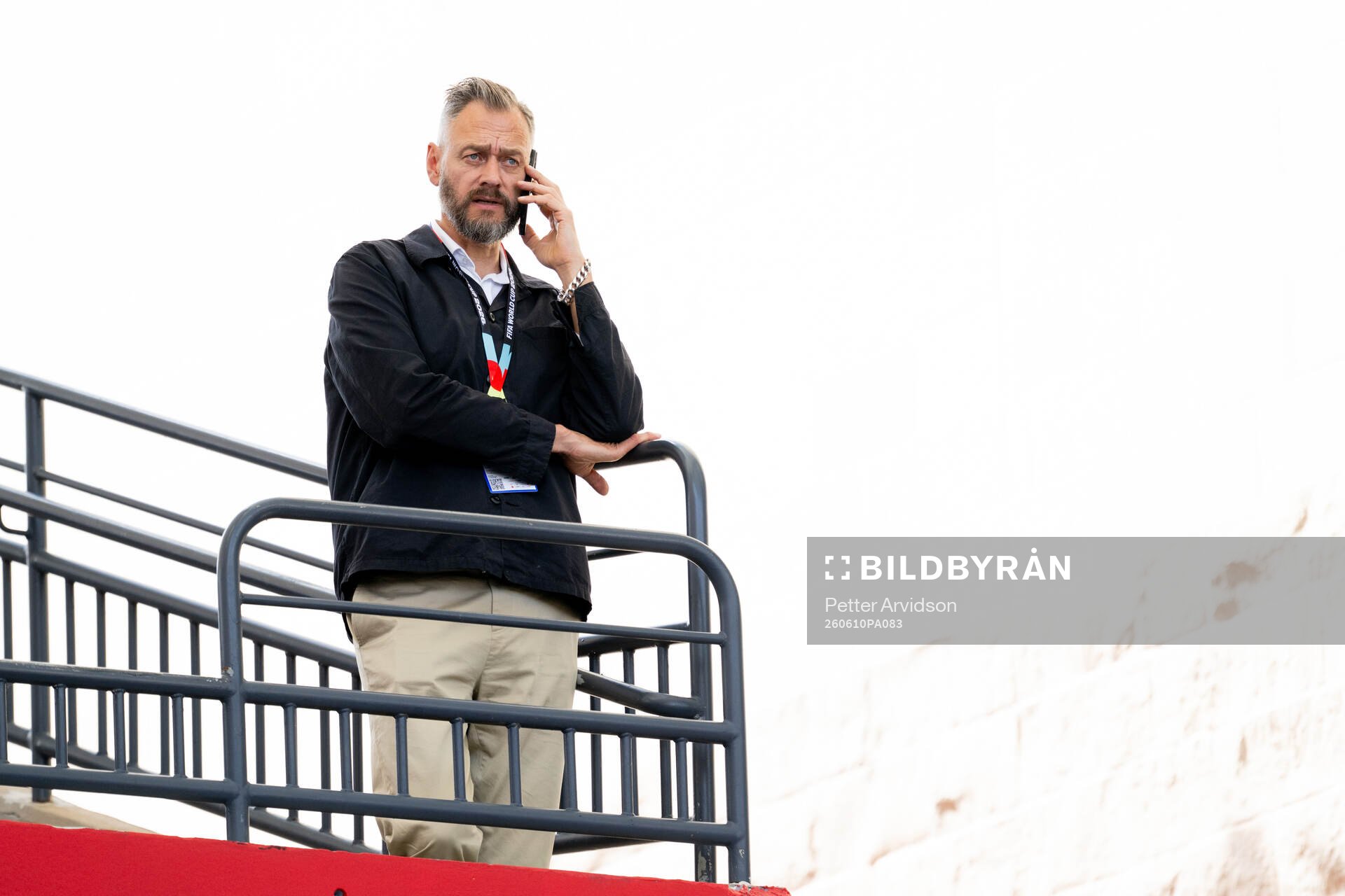 Olof Lundh of Swedish broadcaster TV4 at a training session