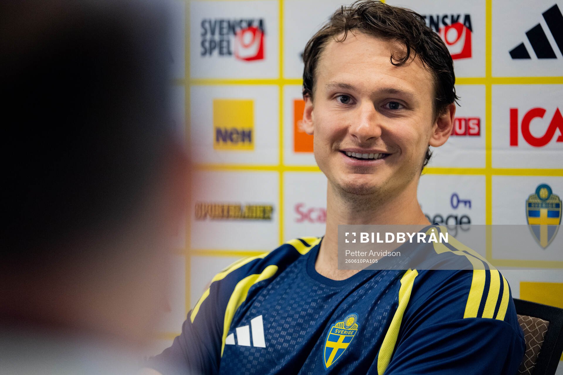 Hjalmar Ekdal of the Swedish men's national football team
