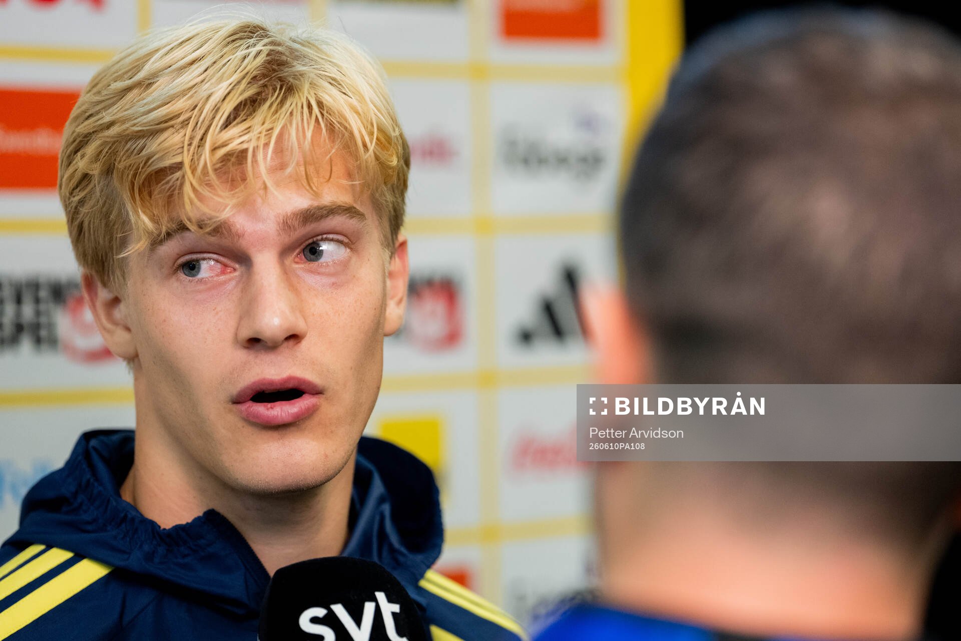 Lucas Bergvall of the Swedish men's national football team