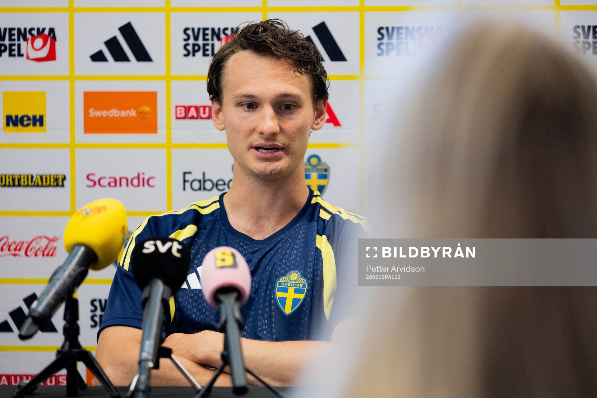 Hjalmar Ekdal of the Swedish men's national football team