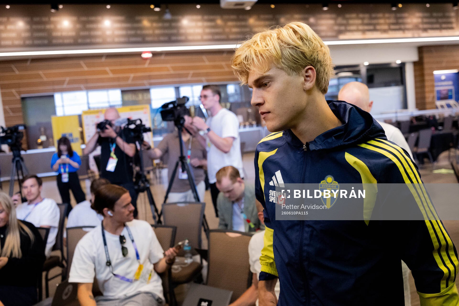 Lucas Bergvall of the Swedish men's national football team