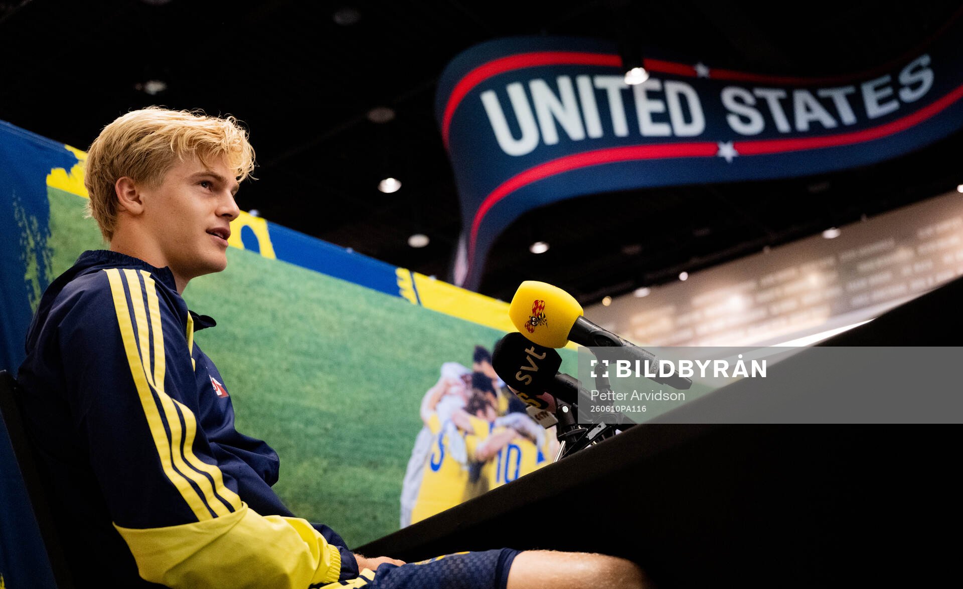 Lucas Bergvall of the Swedish men's national football team