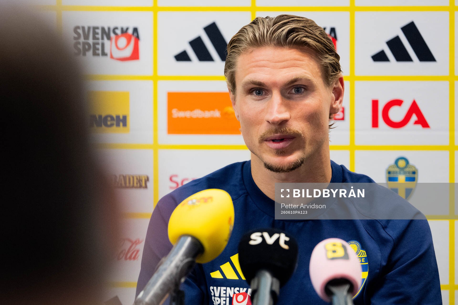Carl Starfelt of the Swedish men's national football team