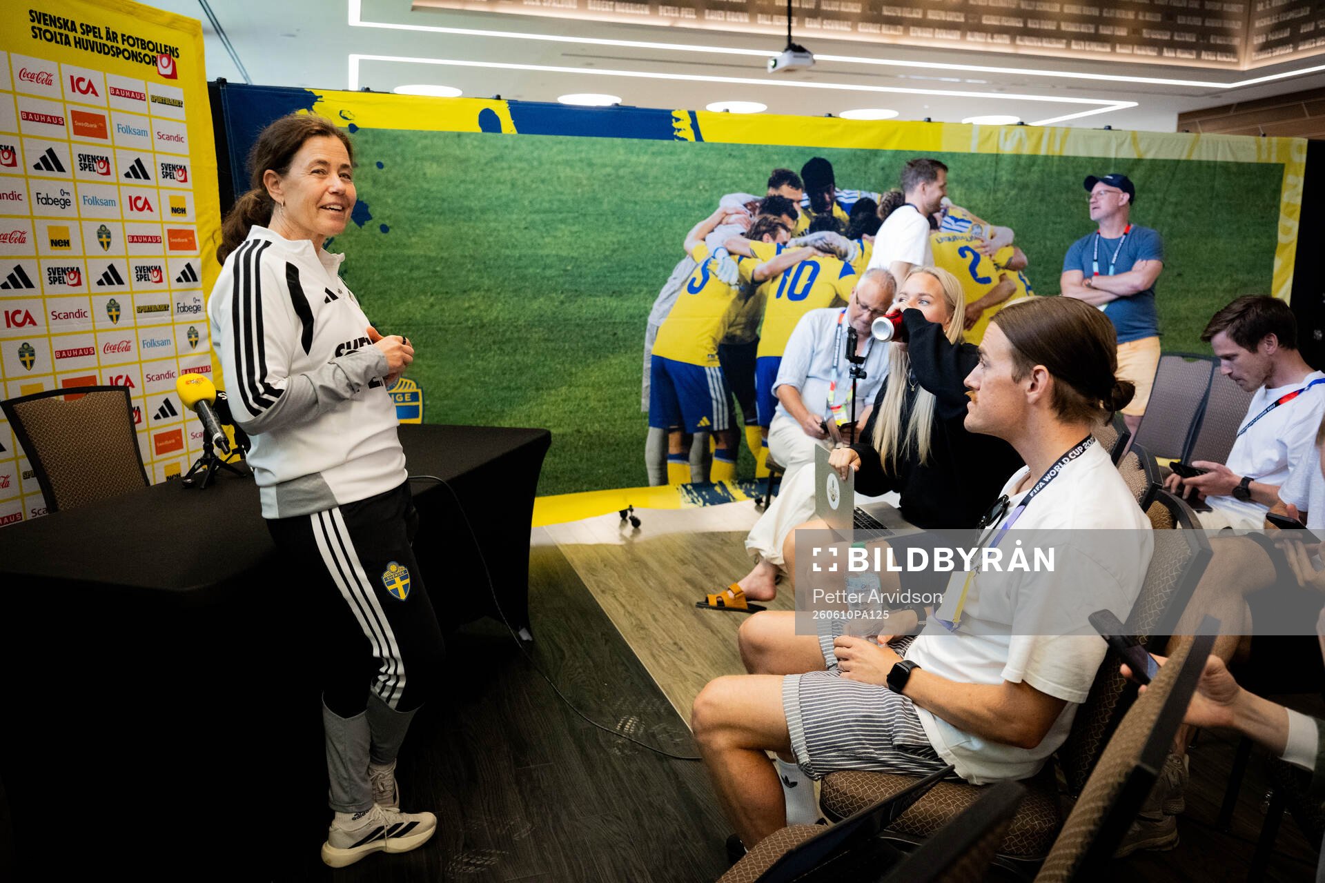 Petra Thorén, press officer of the Swedish men's national