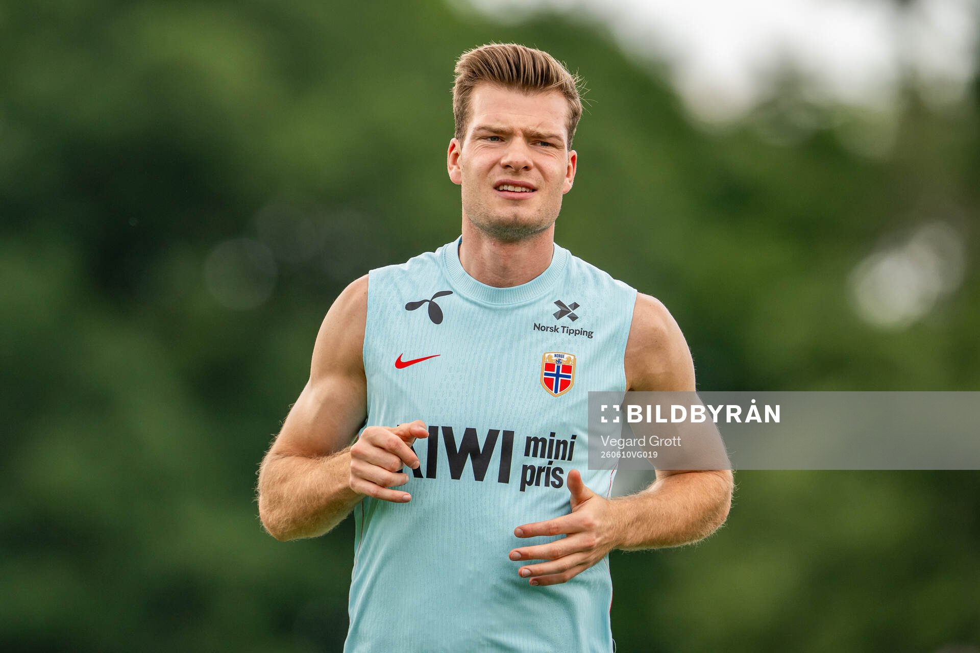 Alexander Sørloth of the Norwegian national football team