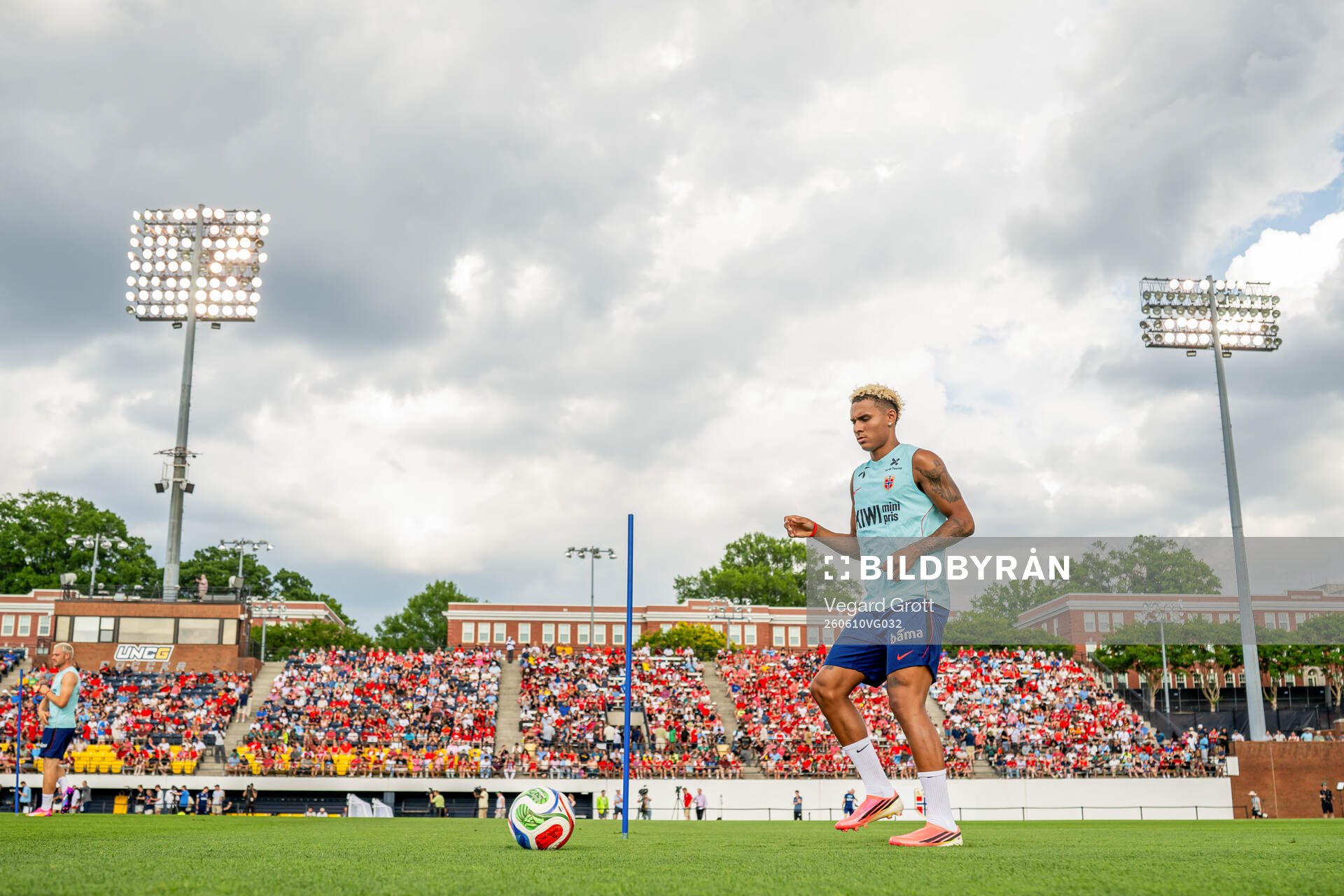 Antonio Nusa of the Norwegian national football team at an