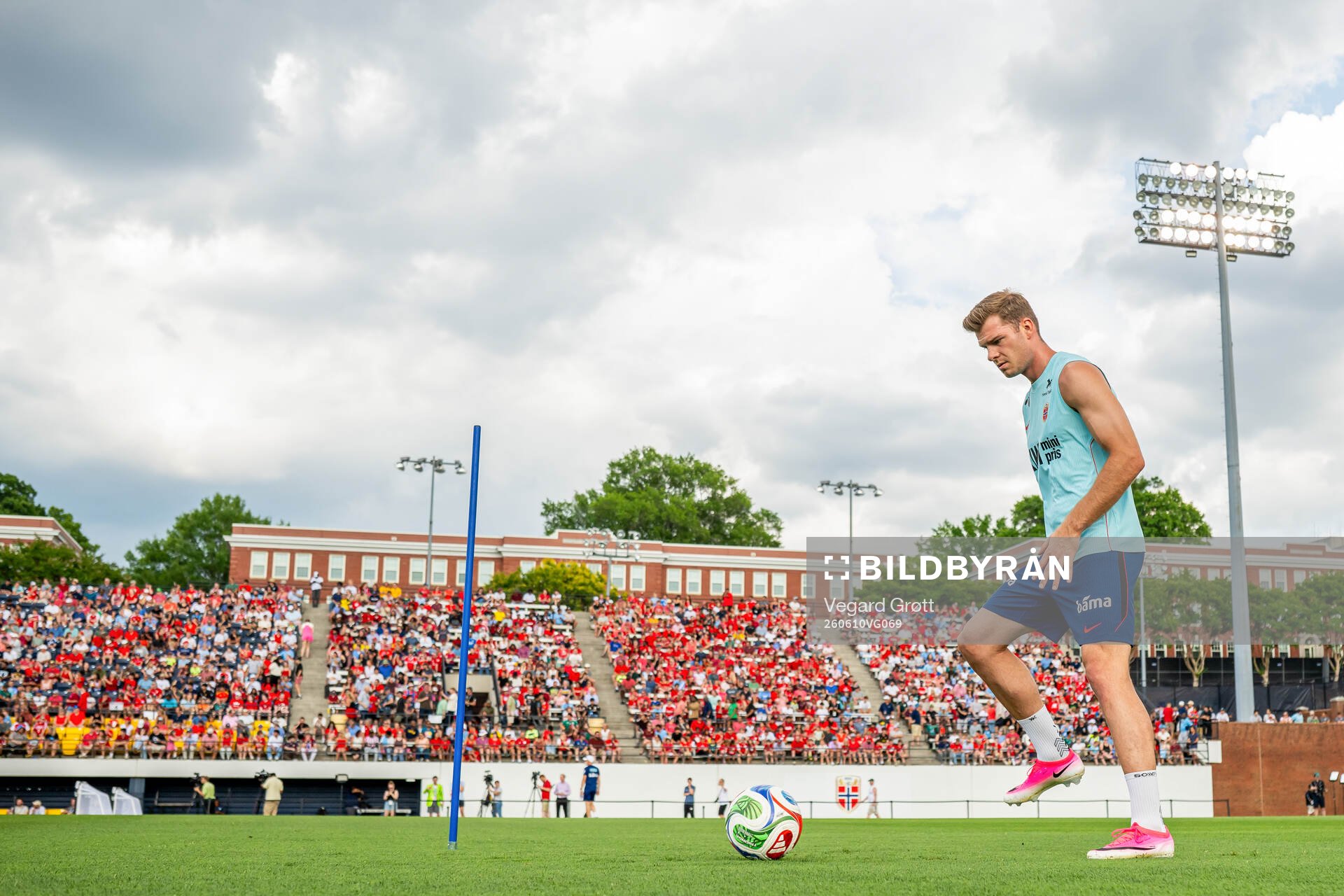 Alexander Sørloth of the Norwegian national football team