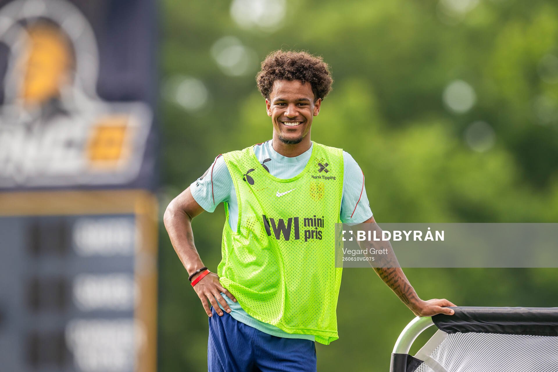 Oscar Bobb of the Norwegian national football team at an