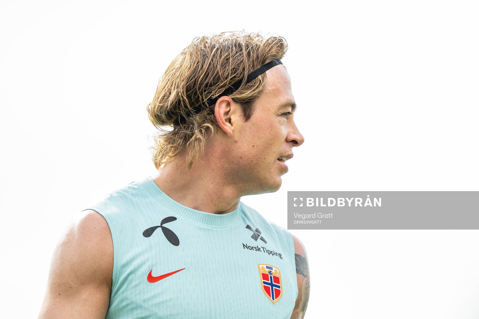 Patrick Berg of the Norwegian national football team at an