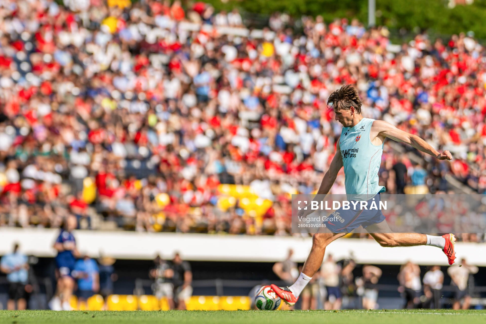 Sander Berge of the Norwegian national football team at an
