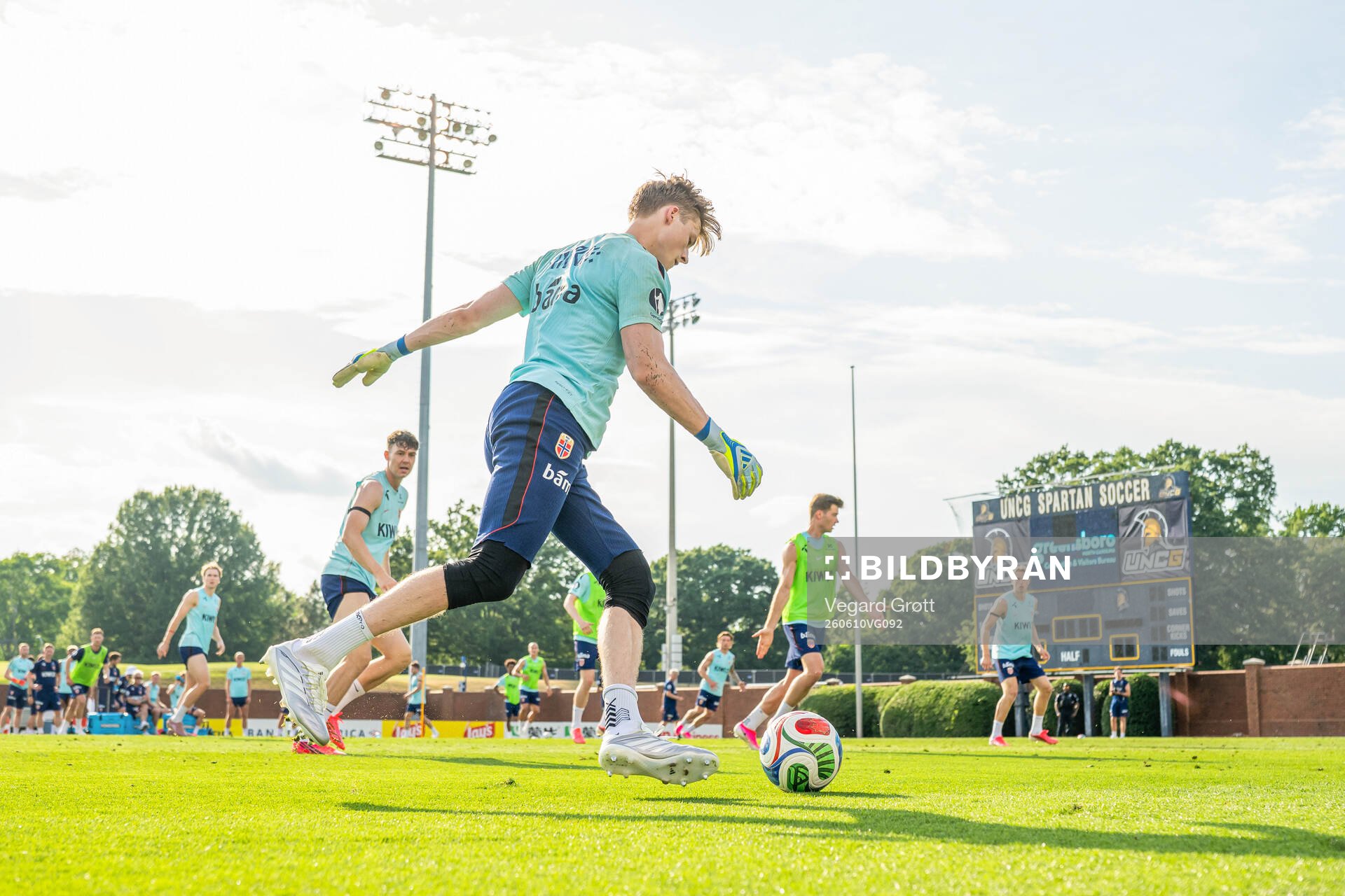 Goalkeeper Sander Tangvik of the Norwegian national