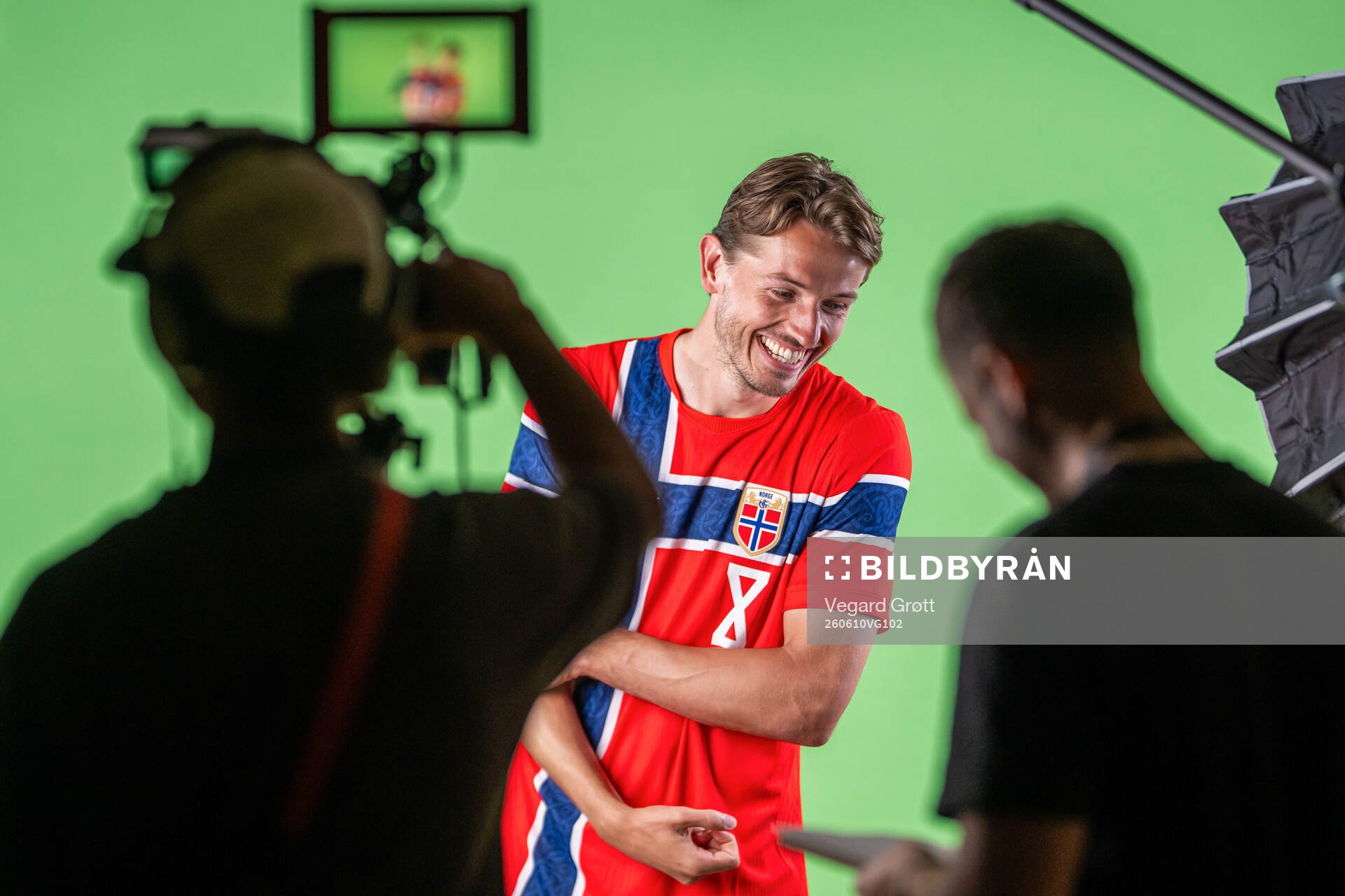 Sander Berge of the Norwegian national football team at a