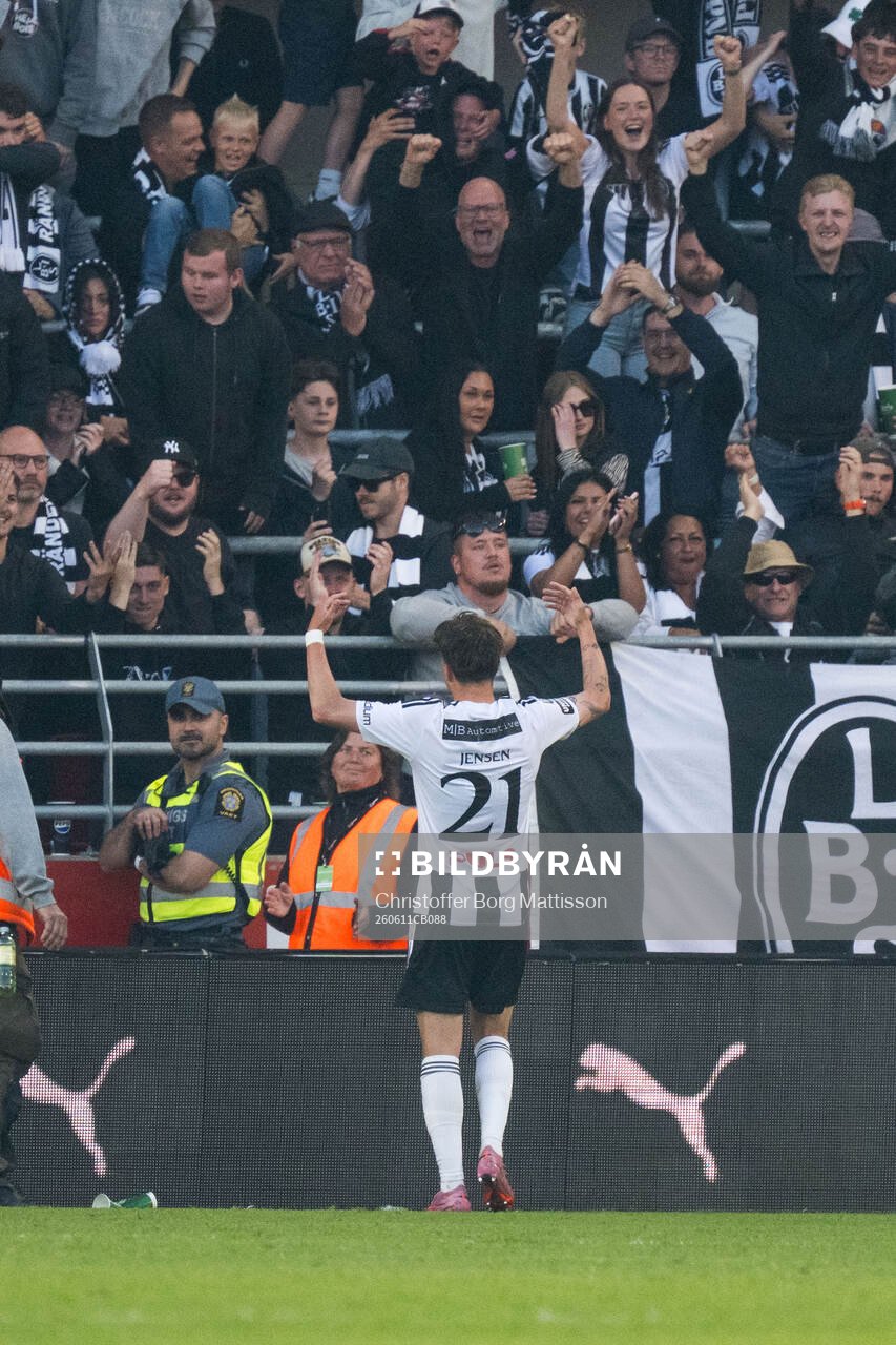 Landskronas Kevin Jensen jublar