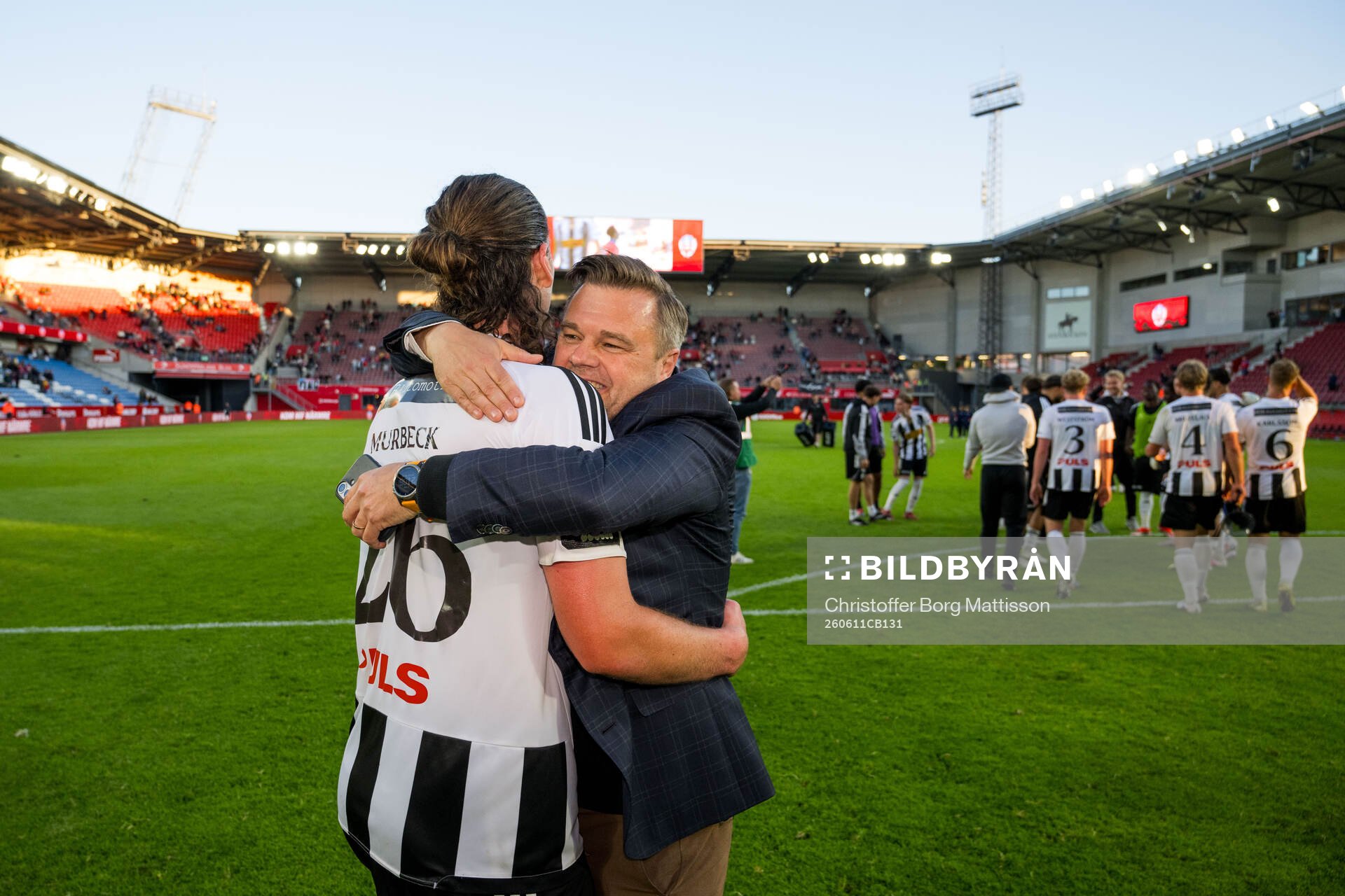 Landskronas Andreas Murbeck och sportchef Robert Grandén