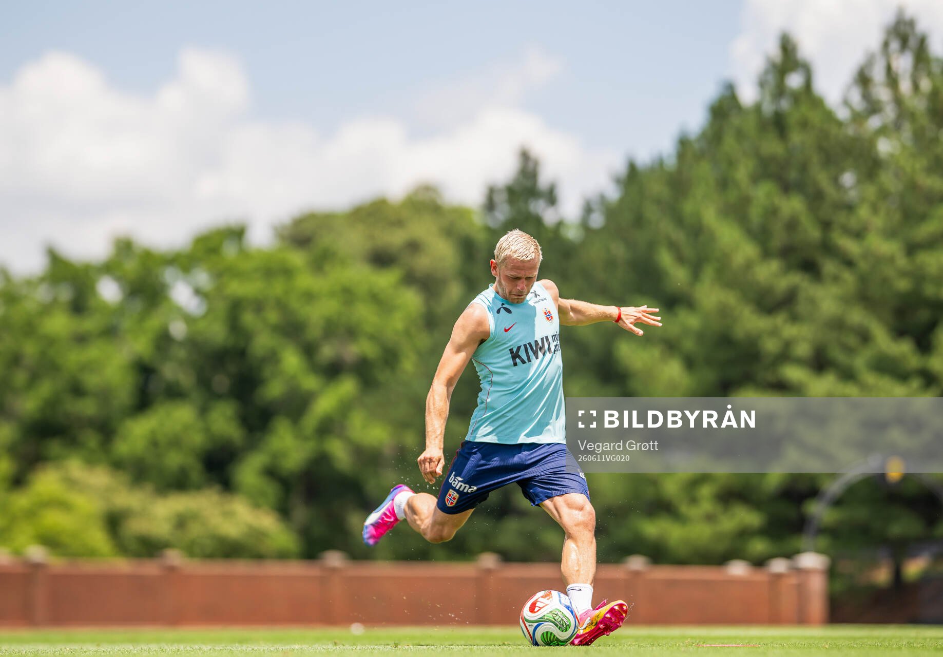 Julian Ryerson of the Norwegian national football team at a