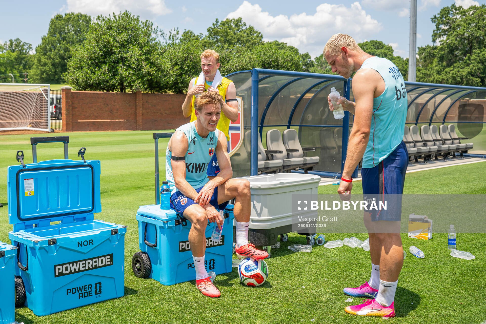 Martin Ødegaard, Sondre Langås and Julian Ryerson of the